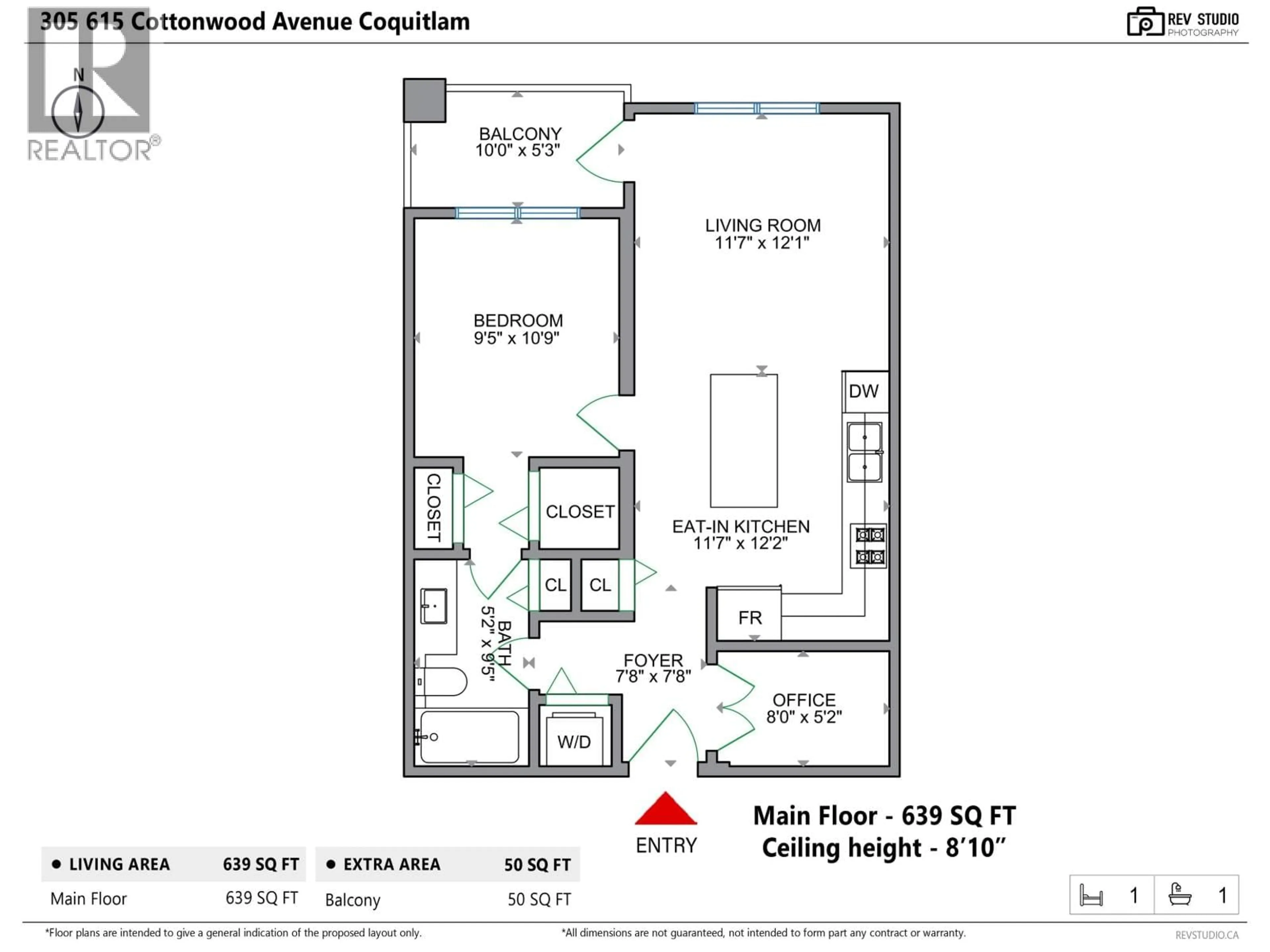 Floor plan for 305 - 615 COTTONWOOD AVENUE, Coquitlam British Columbia V3J0N4