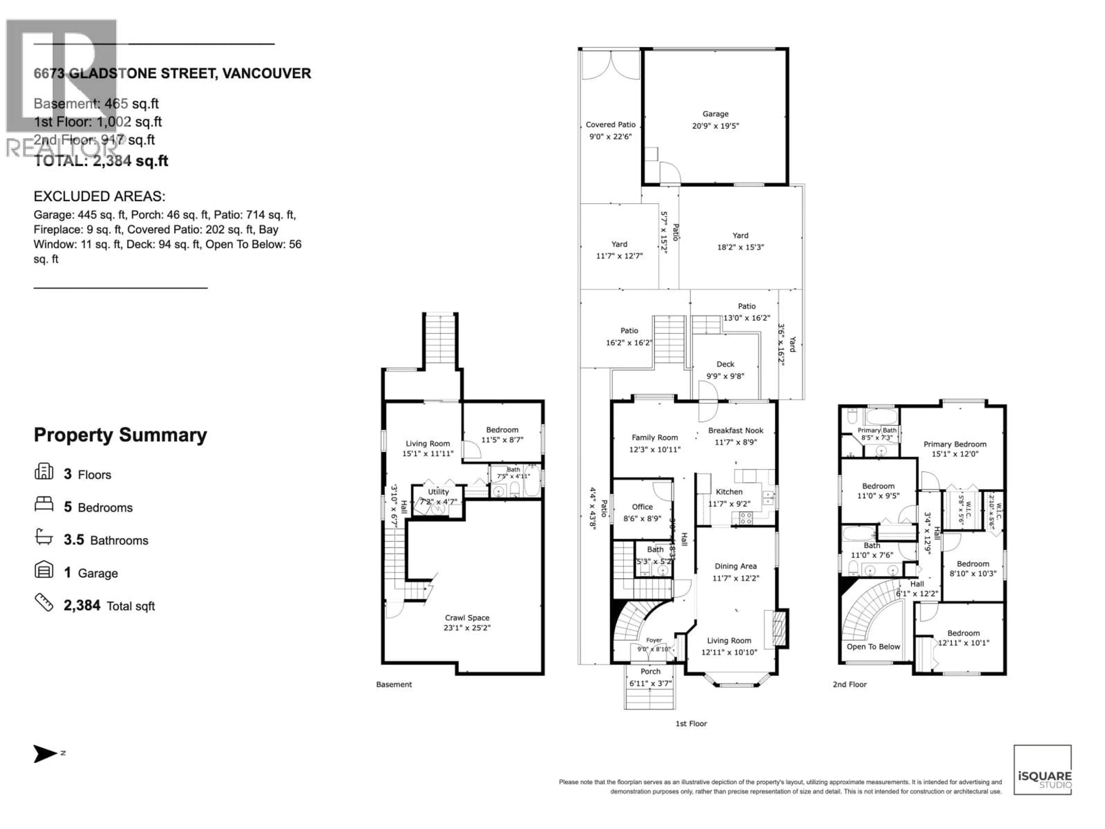 Floor plan for 6673 GLADSTONE STREET, Vancouver British Columbia V5P4E8