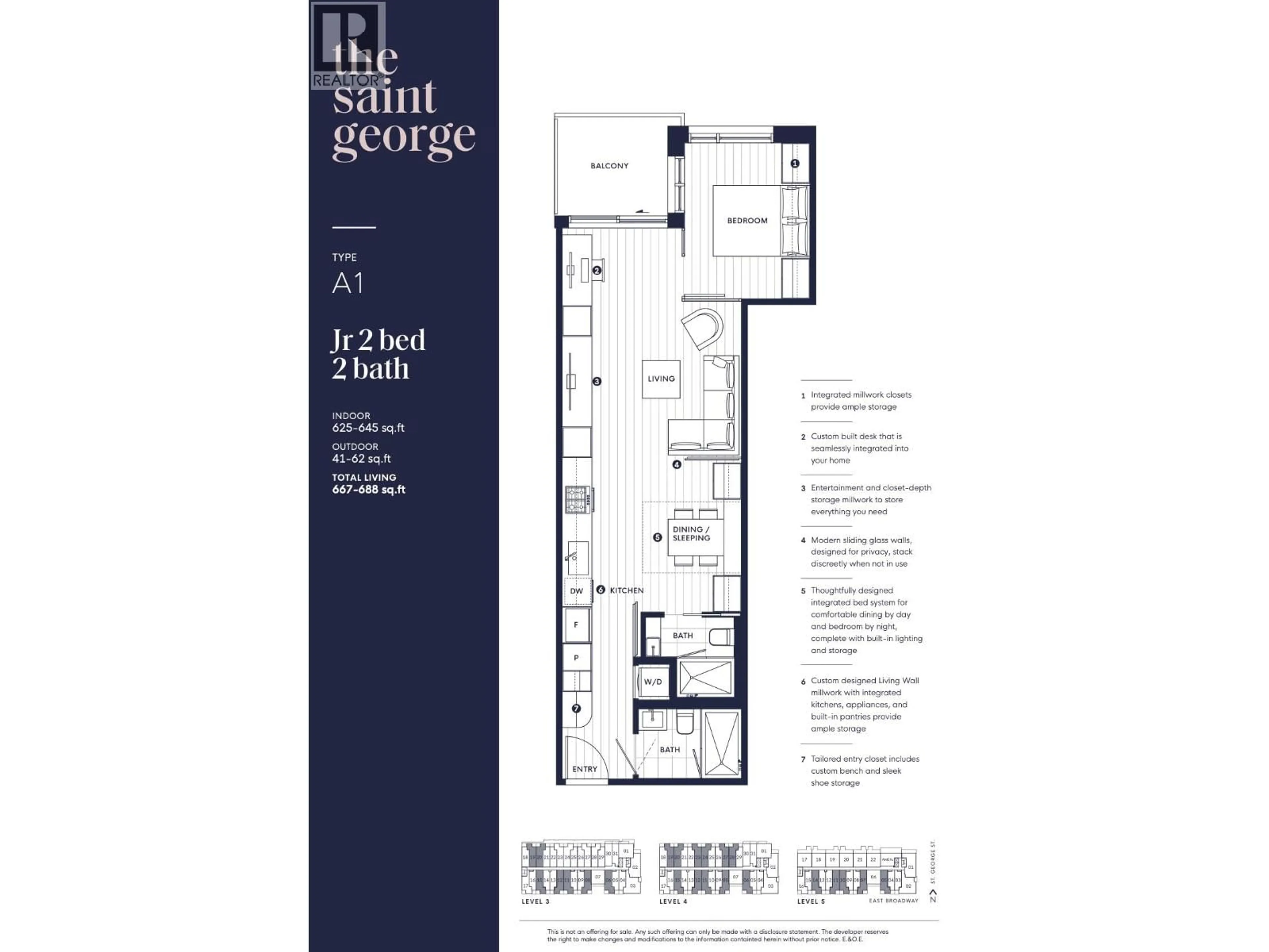 Floor plan for 319 - 2471 ST. GEORGE STREET, Vancouver British Columbia V5T1W9