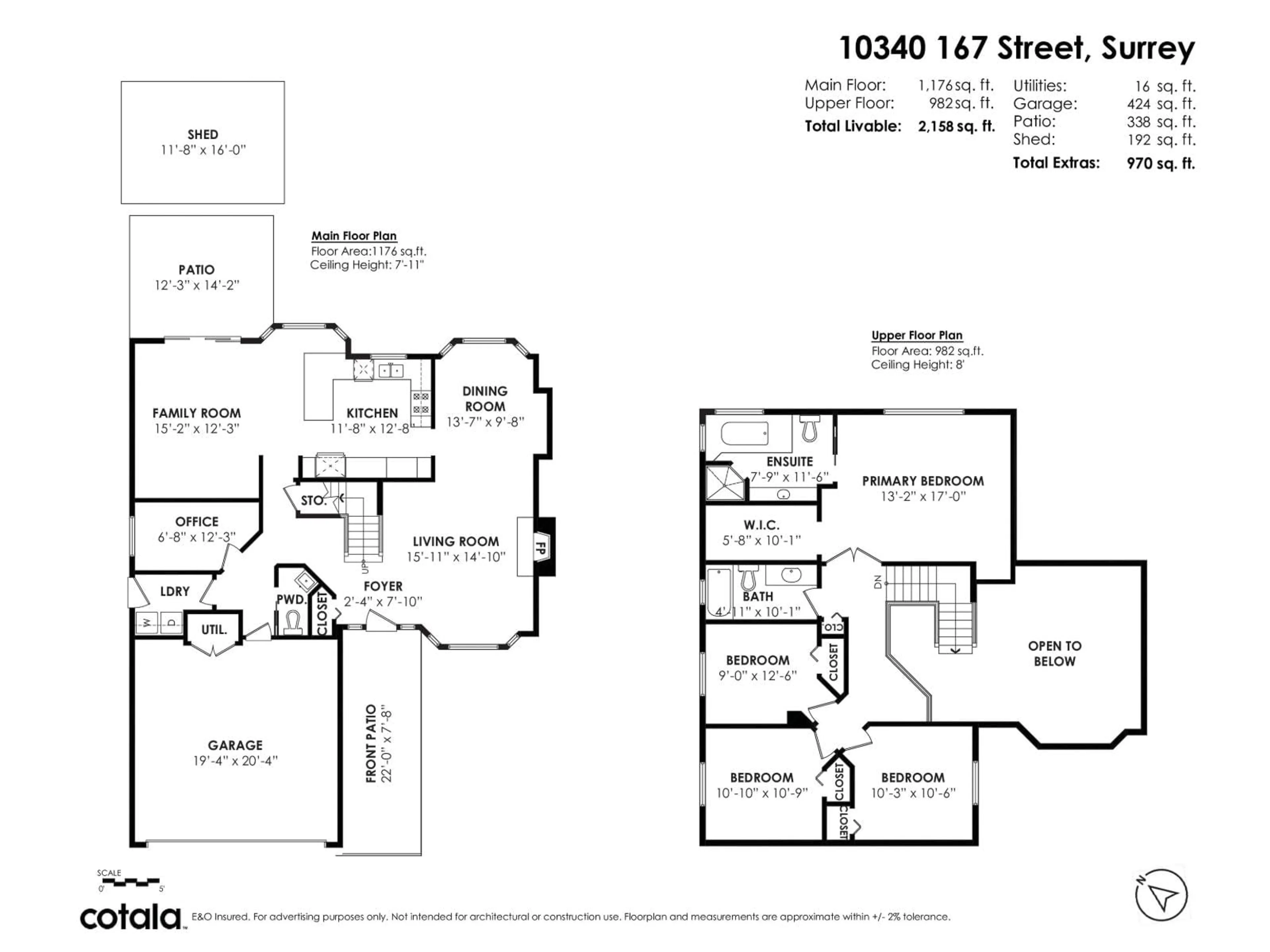 Floor plan for 10340 167 STREET, Surrey British Columbia V4N1Z2