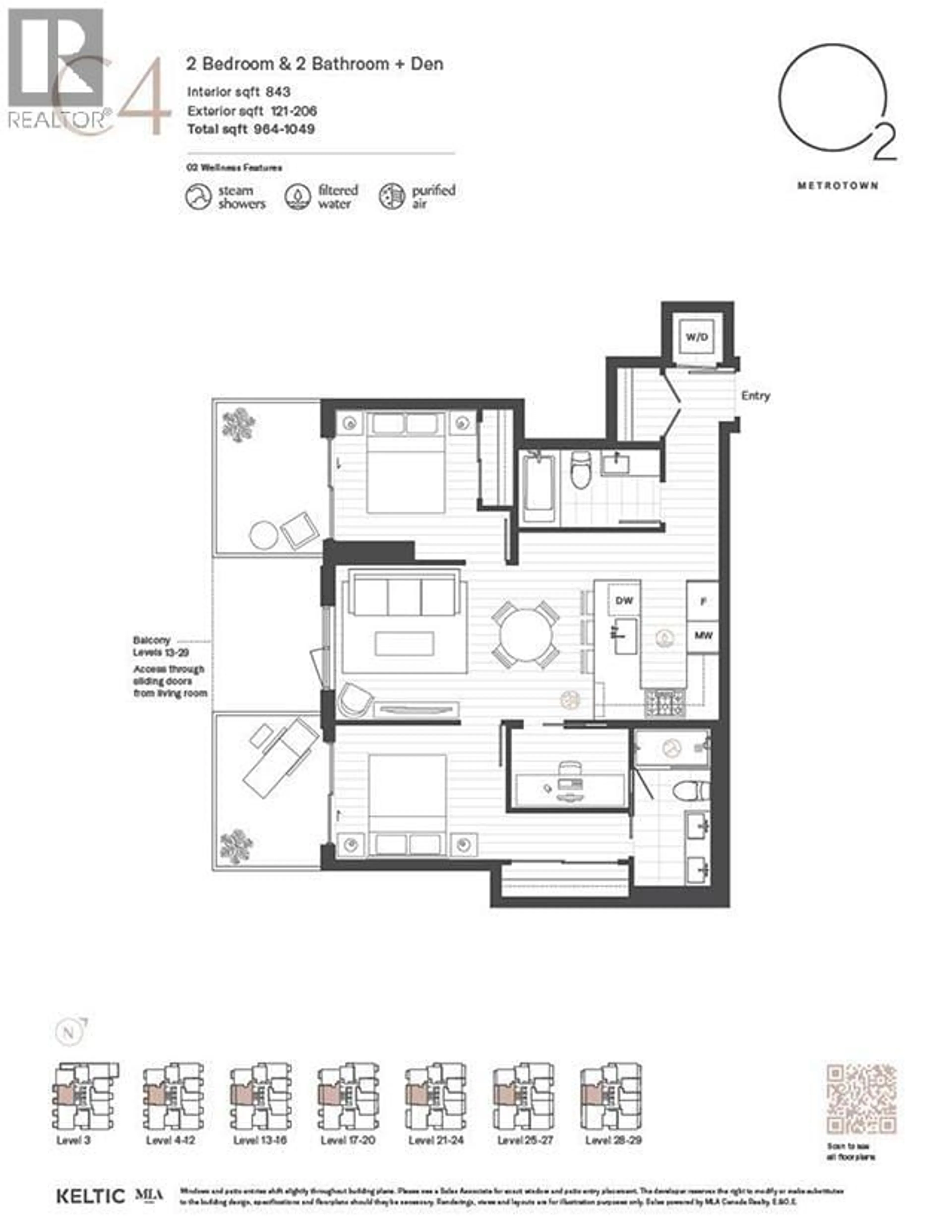Floor plan for 2401 - 6608 SUSSEX AVENUE, Burnaby British Columbia V5H0M3