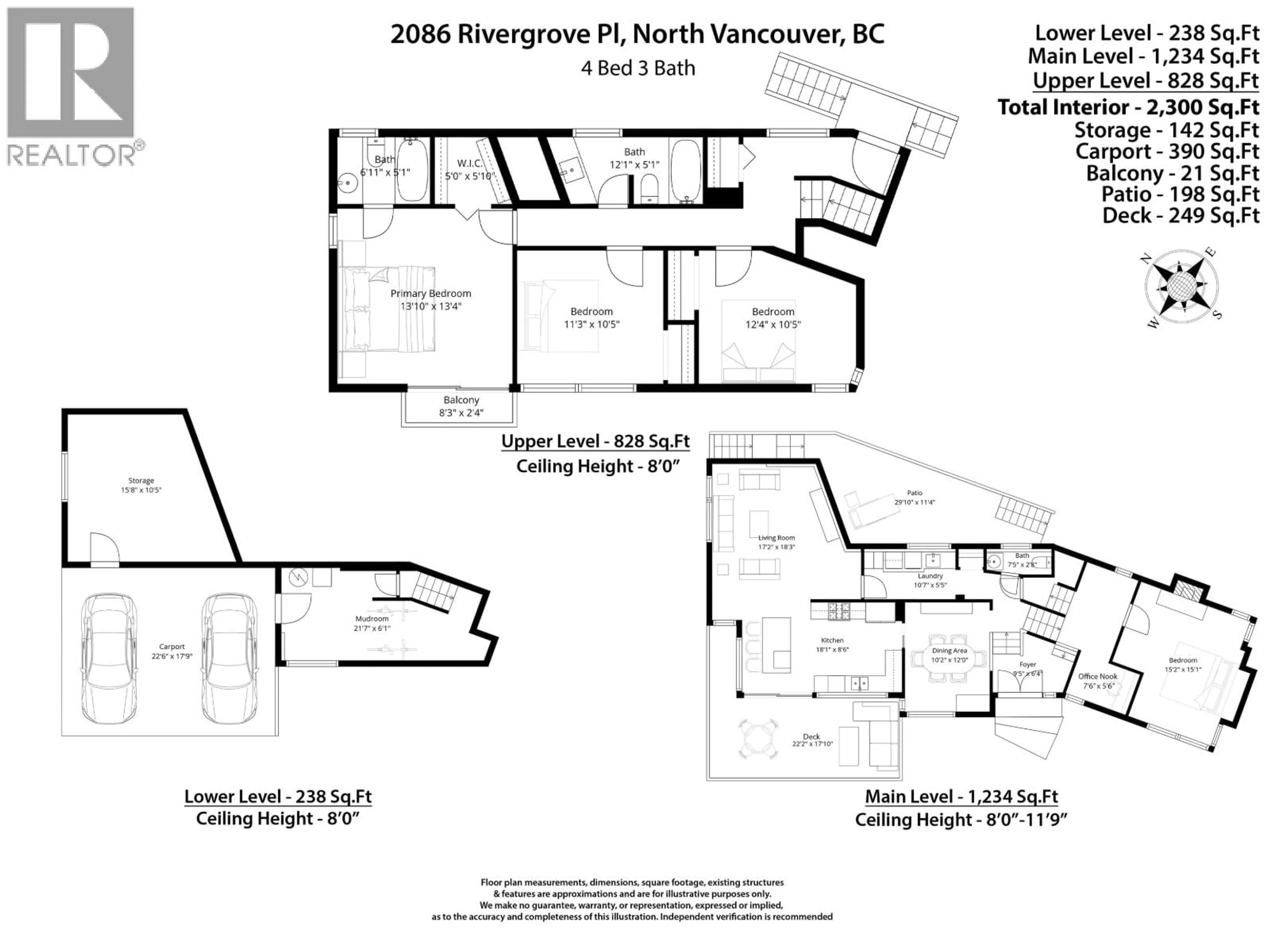 Floor plan for 2086 RIVERGROVE PLACE, North Vancouver British Columbia V7H2L4