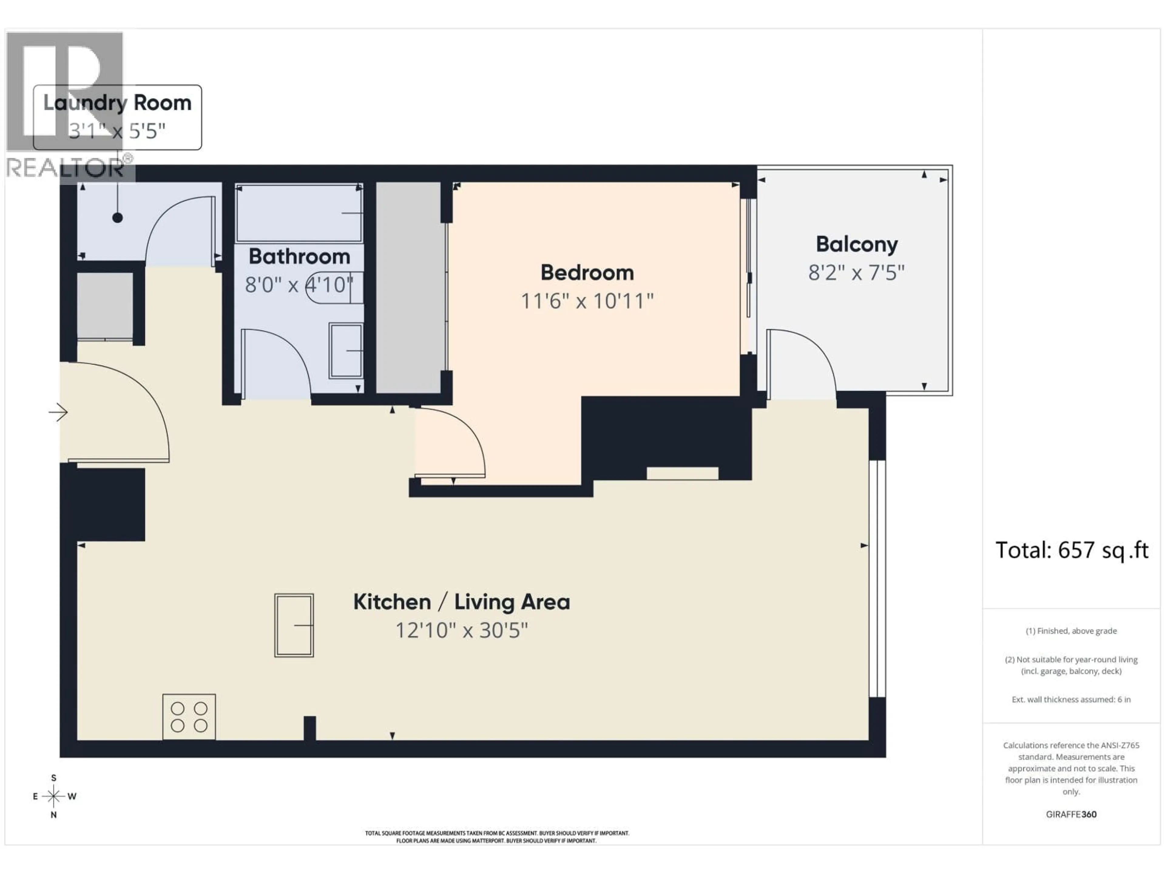 Floor plan for 1609 - 511 ROCHESTER AVENUE, Coquitlam British Columbia V3K0A2