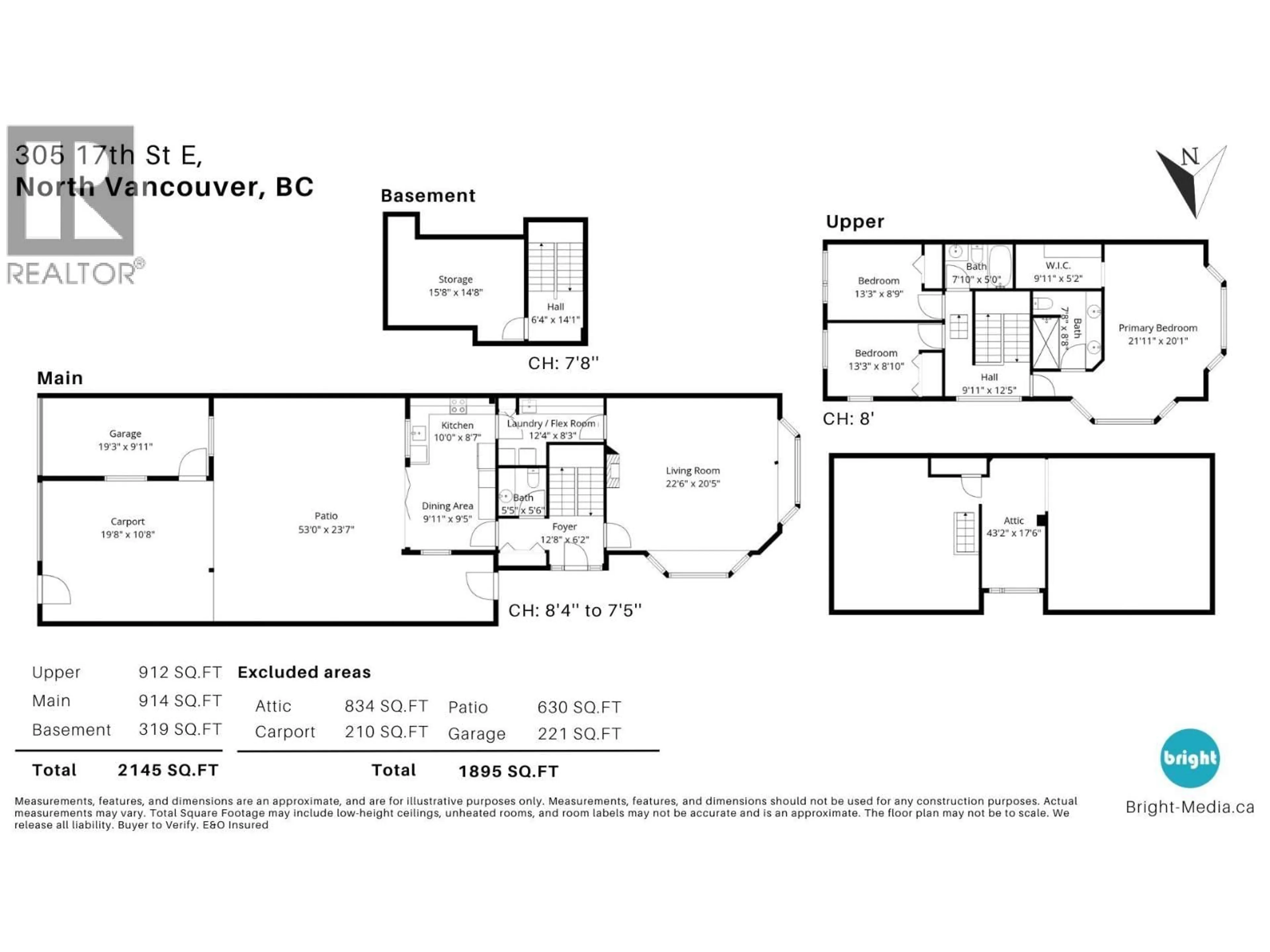 Floor plan for 305 17TH STREET, North Vancouver British Columbia V7L2W1
