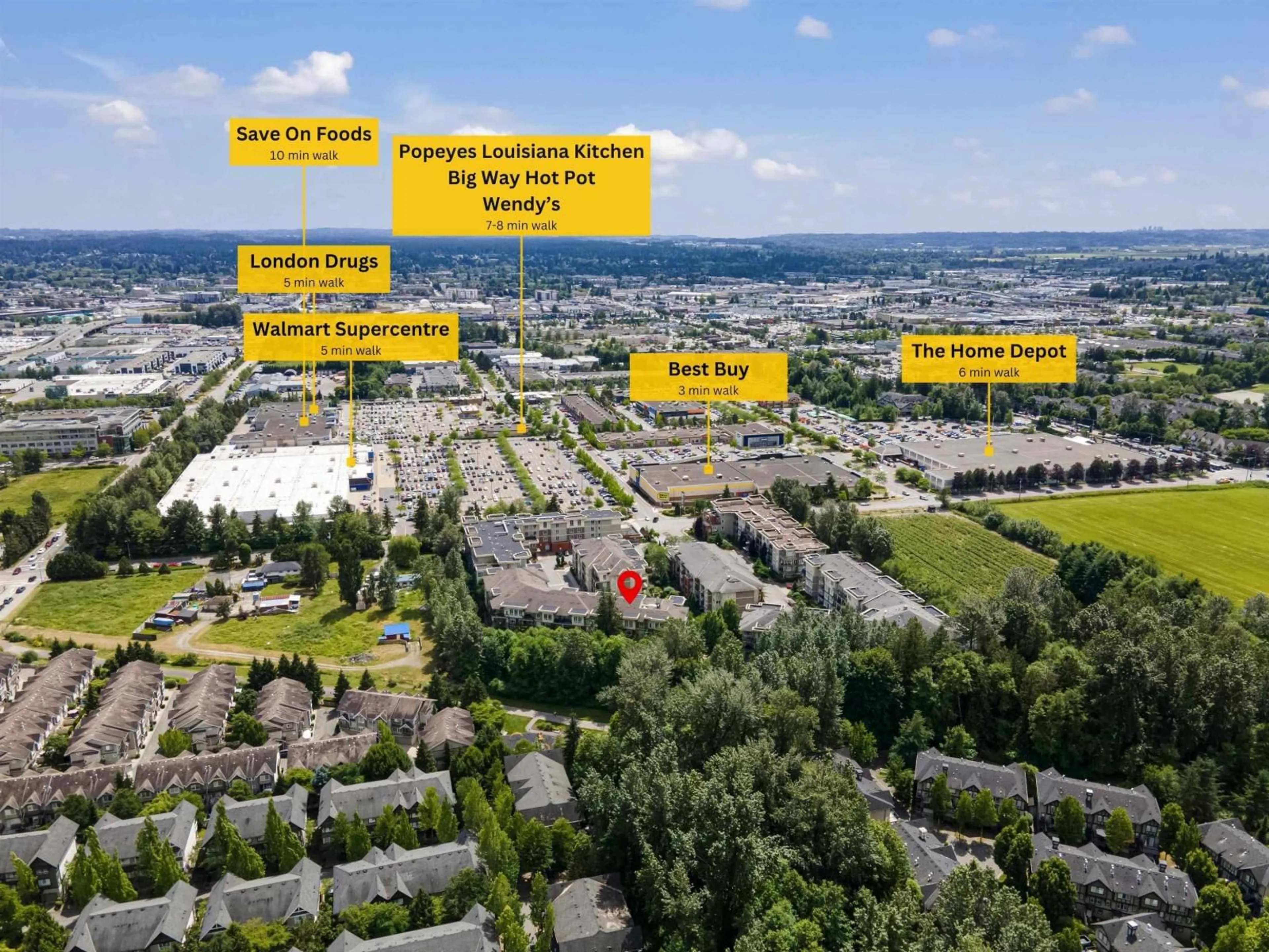 A pic from outside/outdoor area/front of a property/back of a property/a pic from drone, street for D301 - 20211 66 AVENUE, Langley British Columbia V2Y0L4