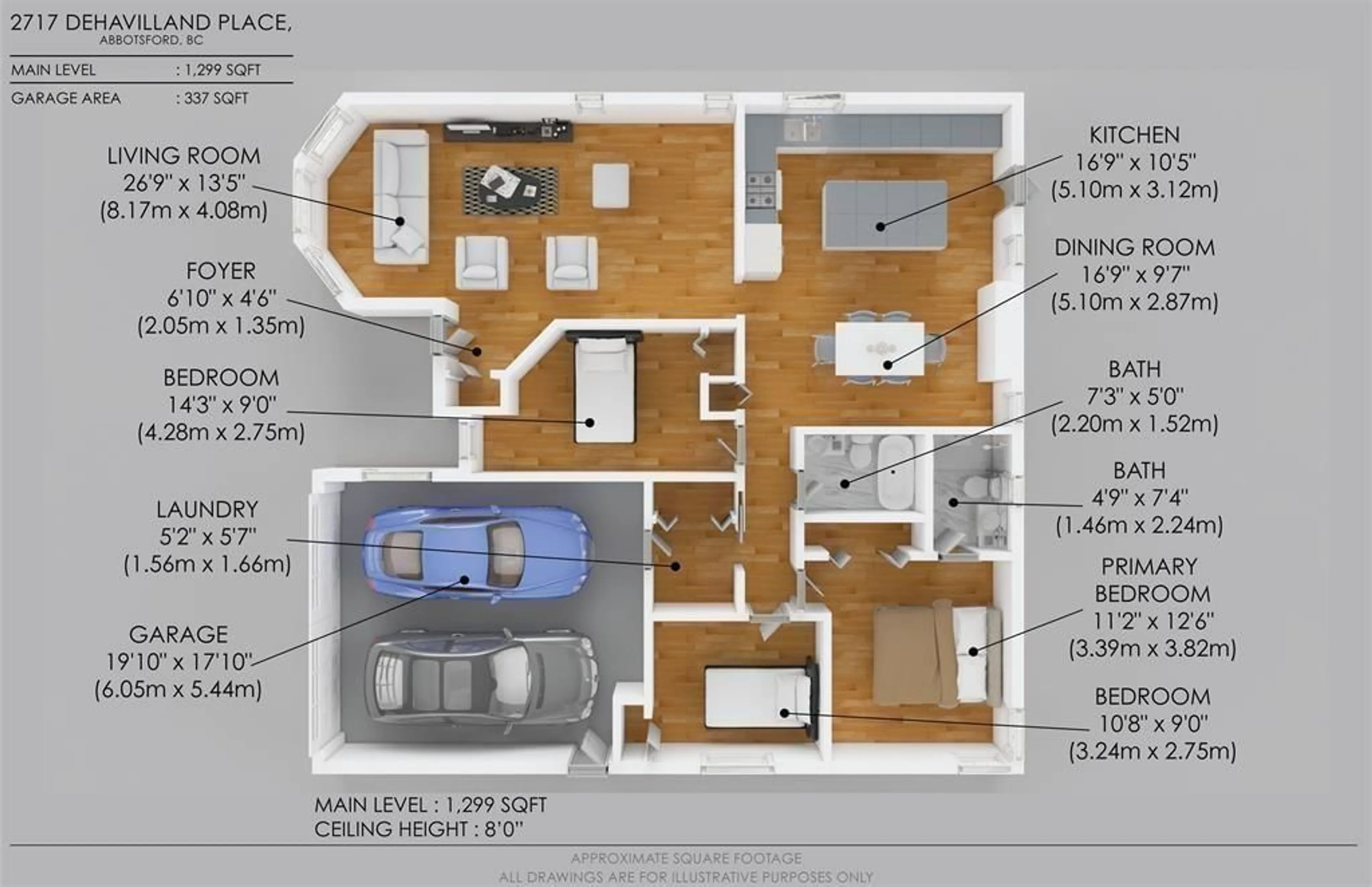 Floor plan for 2717 DEHAVILLAND COURT, Abbotsford British Columbia V2T5L3