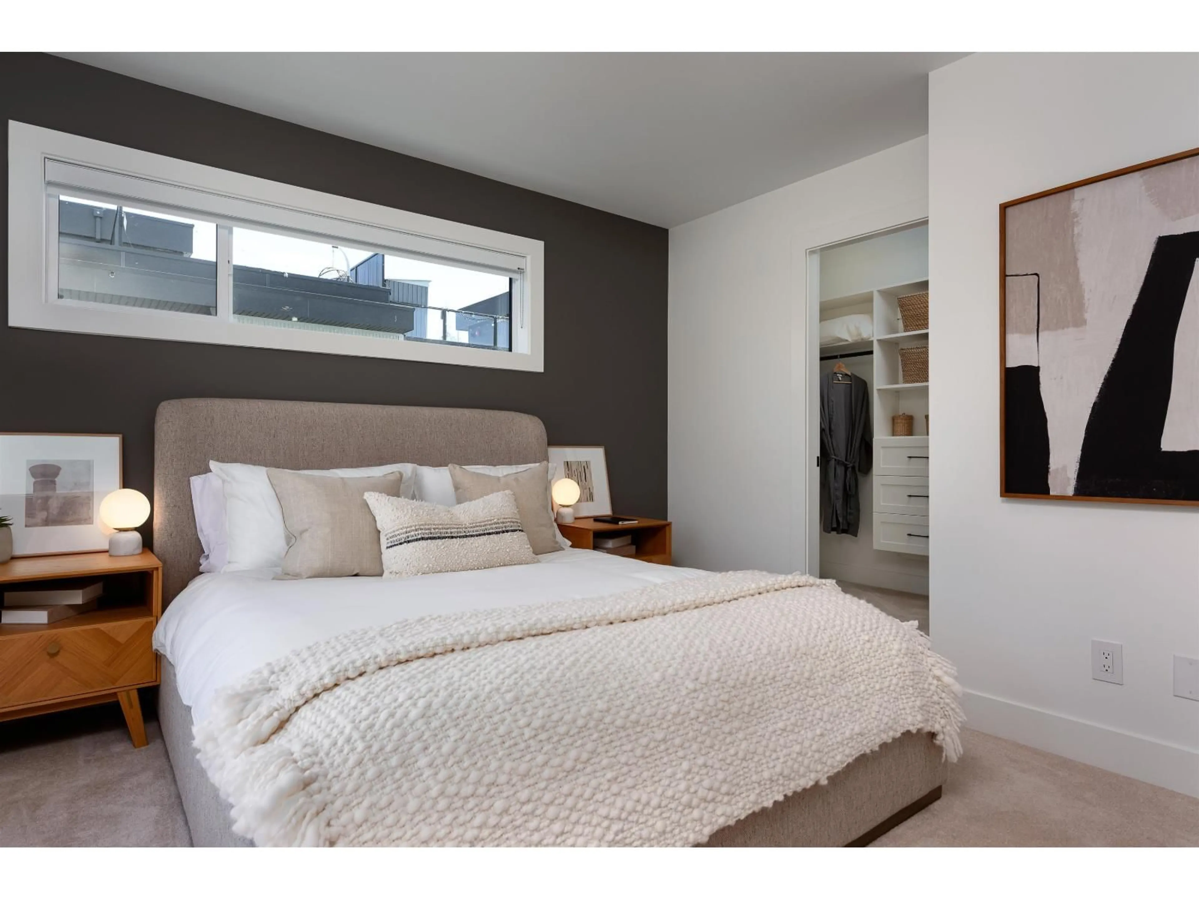 Bedroom with bed, wood/laminate floor for 39 - 20335 70A AVENUE, Langley British Columbia V2Y1S8