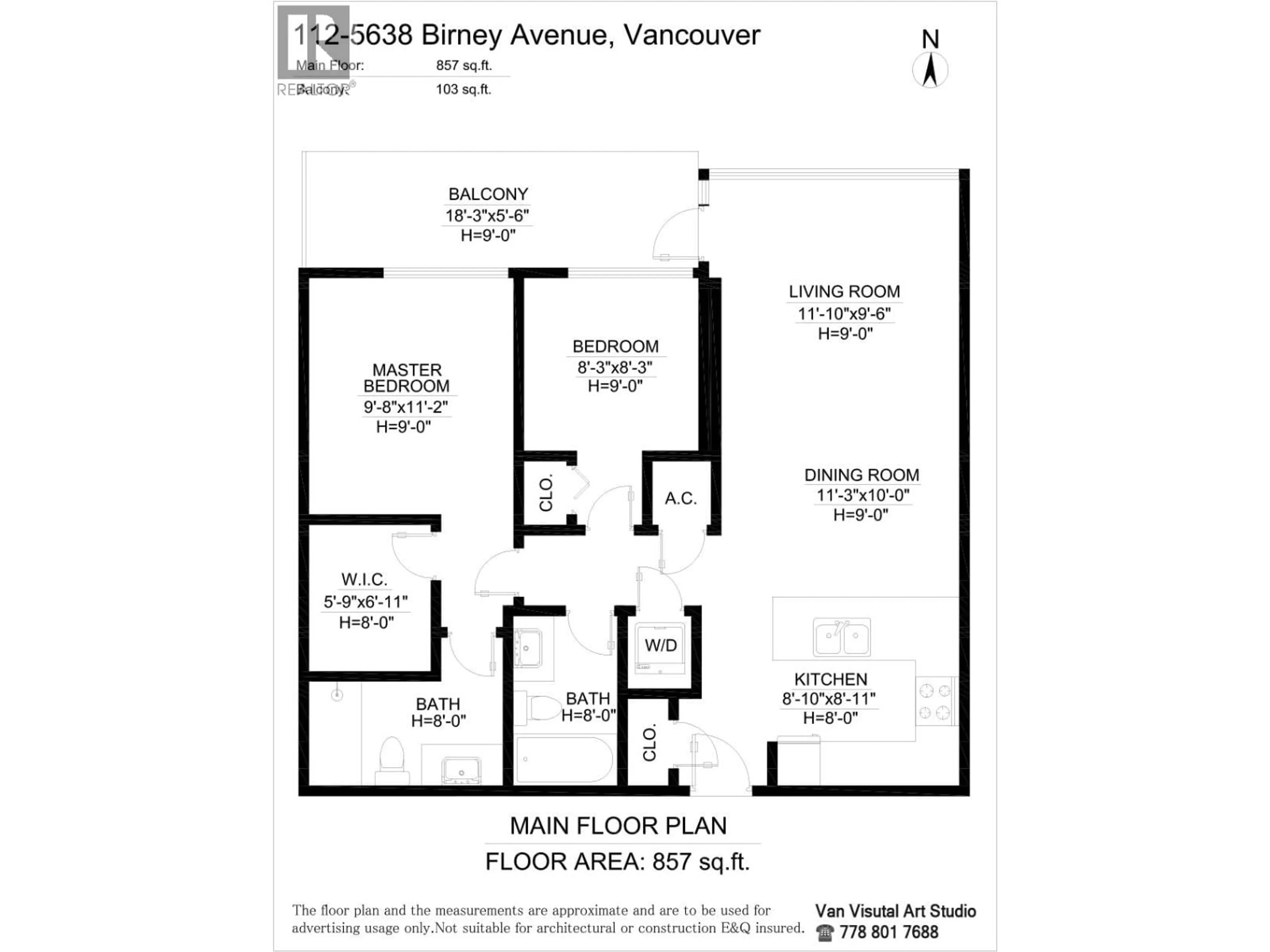 Floor plan for 112 - 5638 BIRNEY AVENUE, Vancouver British Columbia V6S0H8
