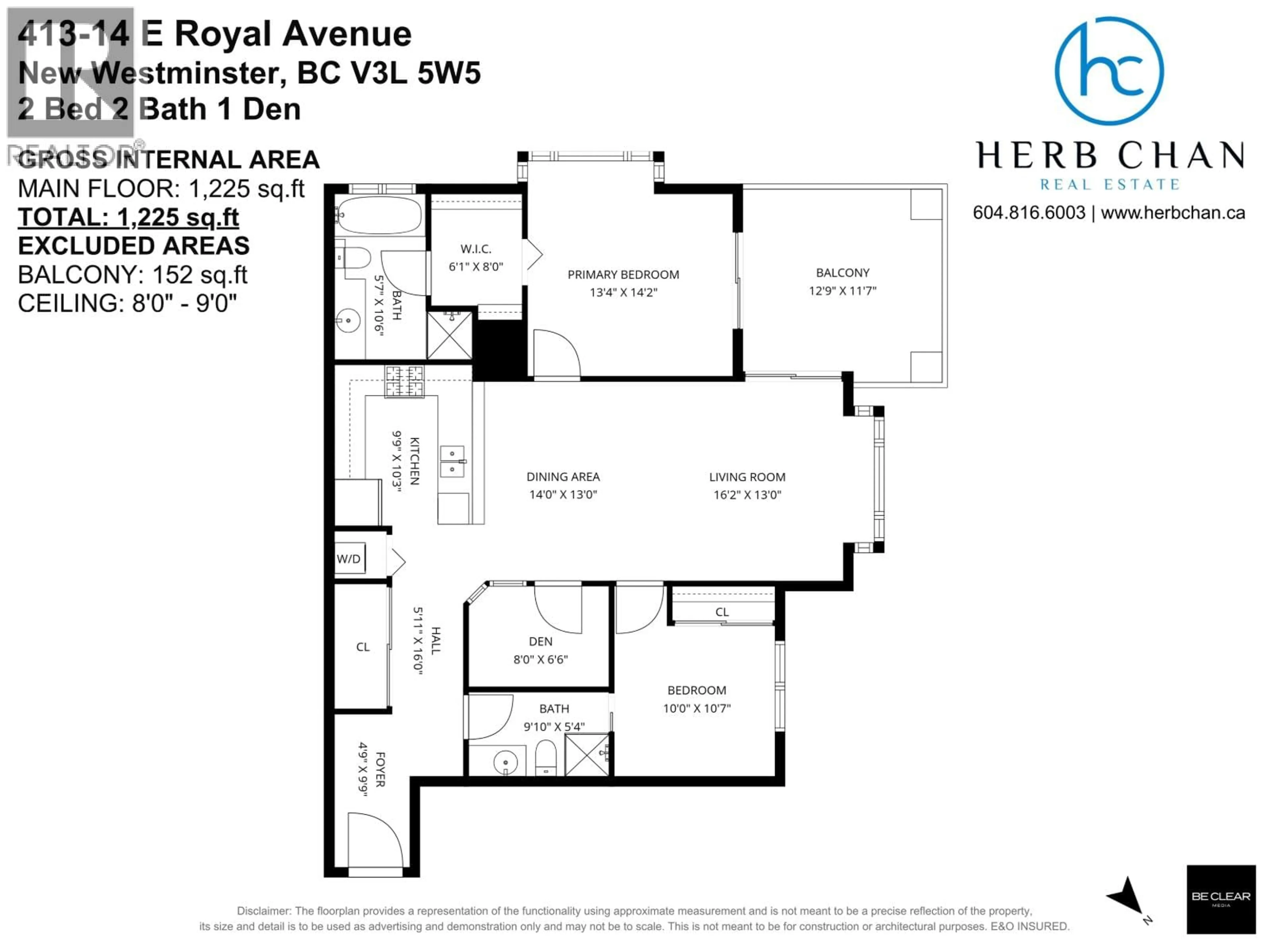 Floor plan for 413 - 14 ROYAL AVENUE, New Westminster British Columbia V3L5W5