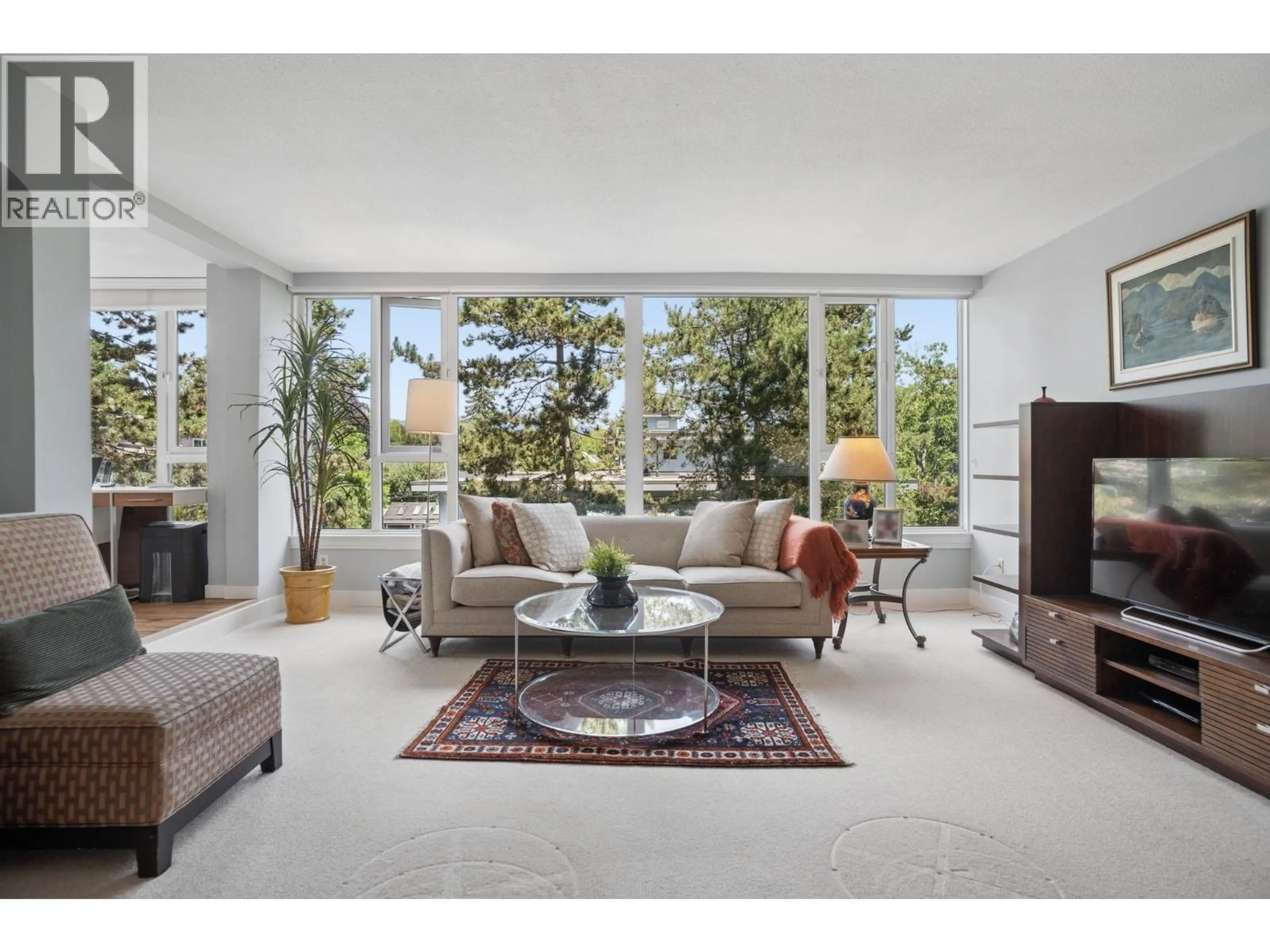Living room with furniture, unknown for 402 - 5425 YEW STREET, Vancouver British Columbia V6M3X7