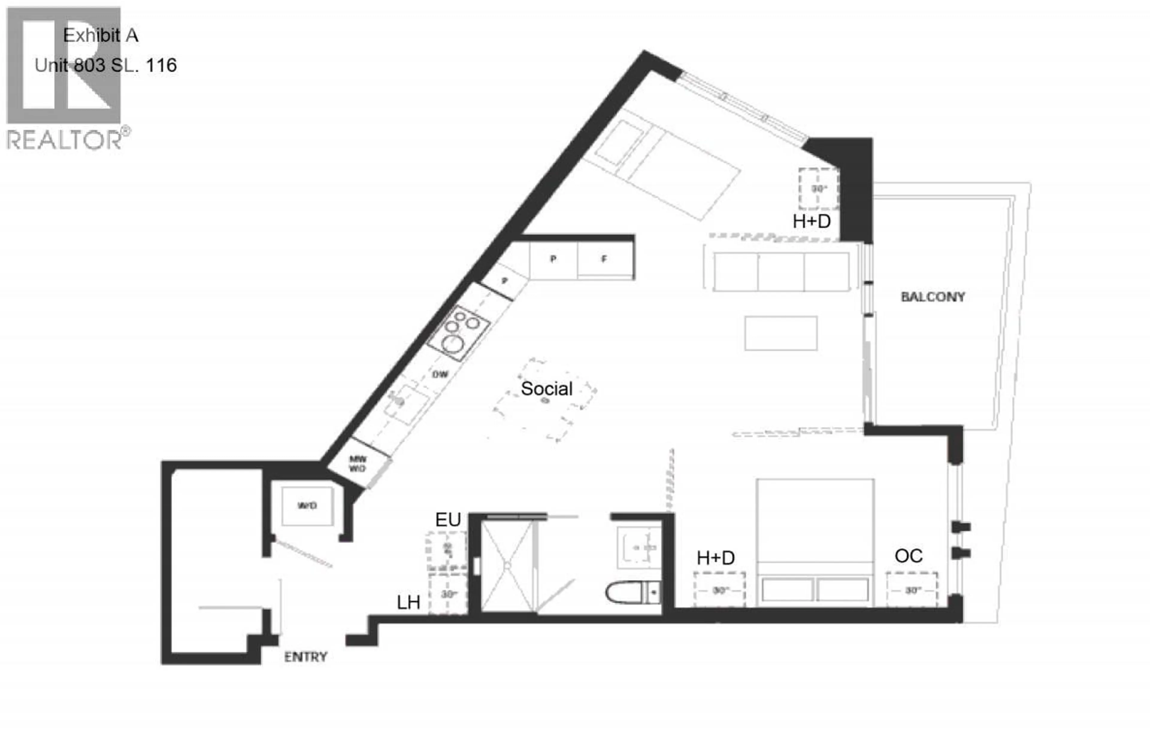 Floor plan for 803 - 3996 DUMFRIES STREET, Vancouver British Columbia V5N0J1