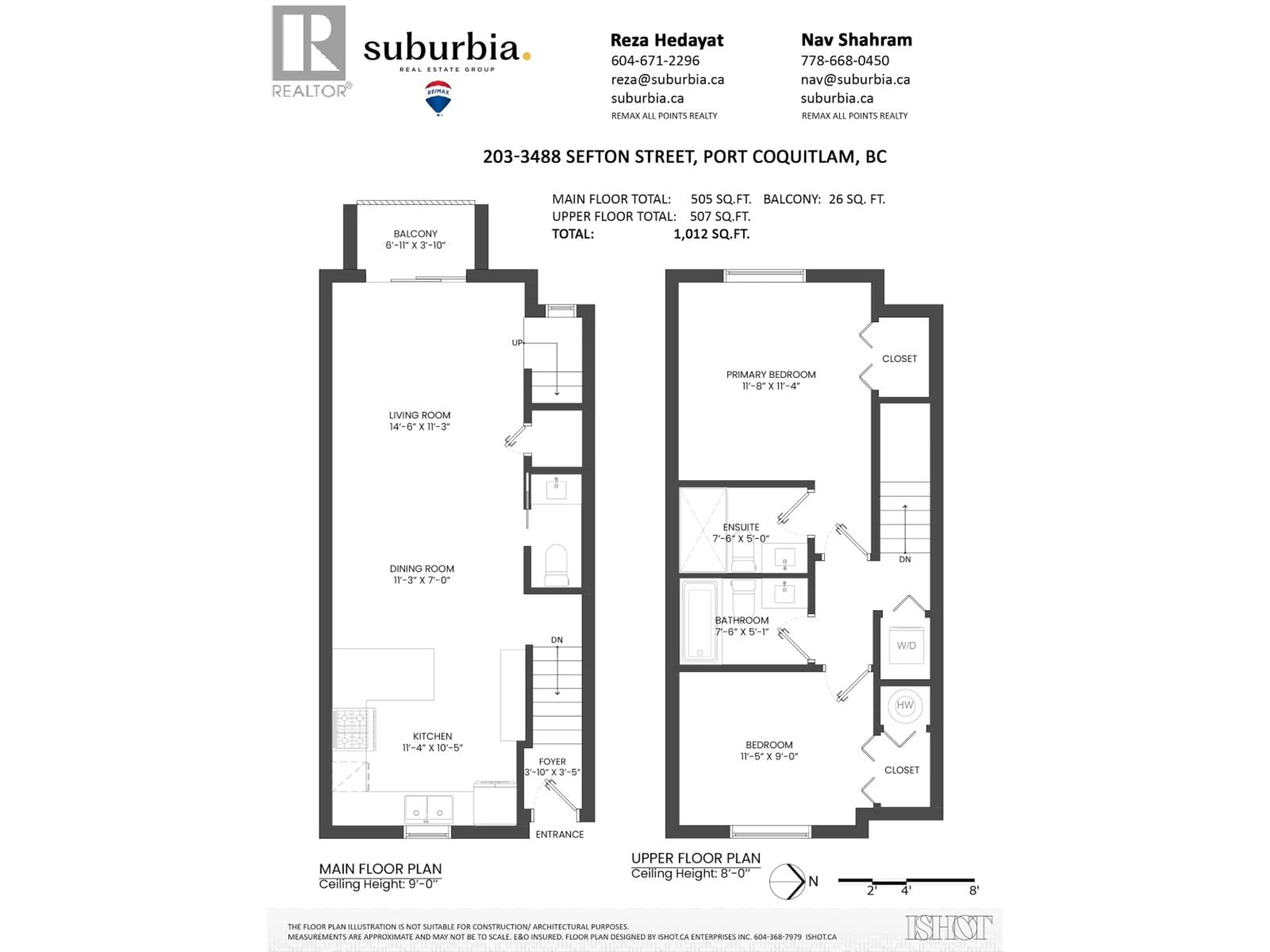 Floor plan for 203 - 3488 SEFTON STREET, Port Coquitlam British Columbia V3B3R2