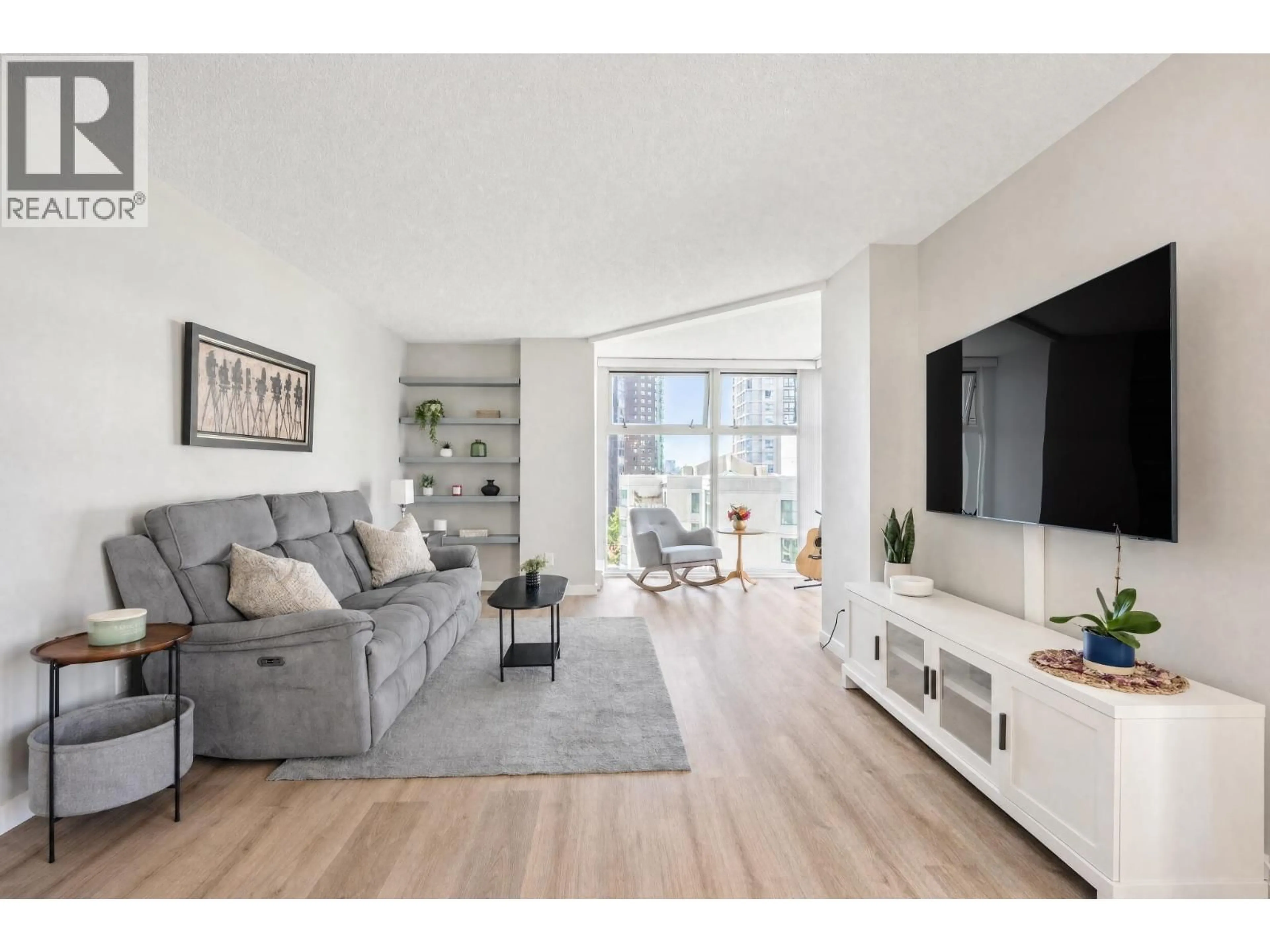 Living room with furniture, wood/laminate floor for B901 - 1331 HOMER STREET, Vancouver British Columbia V6B5M5