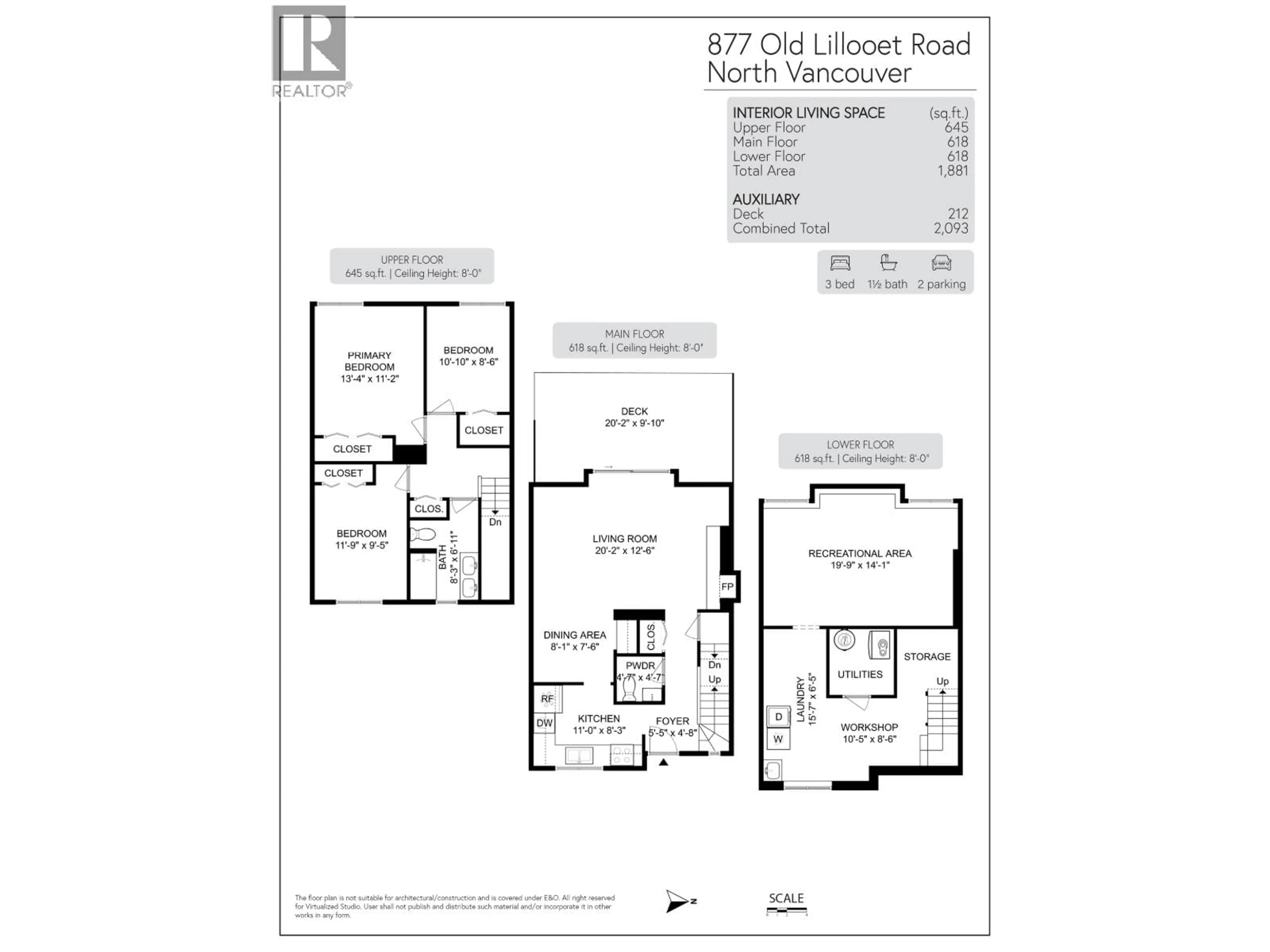 Floor plan for 877 OLD LILLOOET ROAD, North Vancouver British Columbia V7J2H6