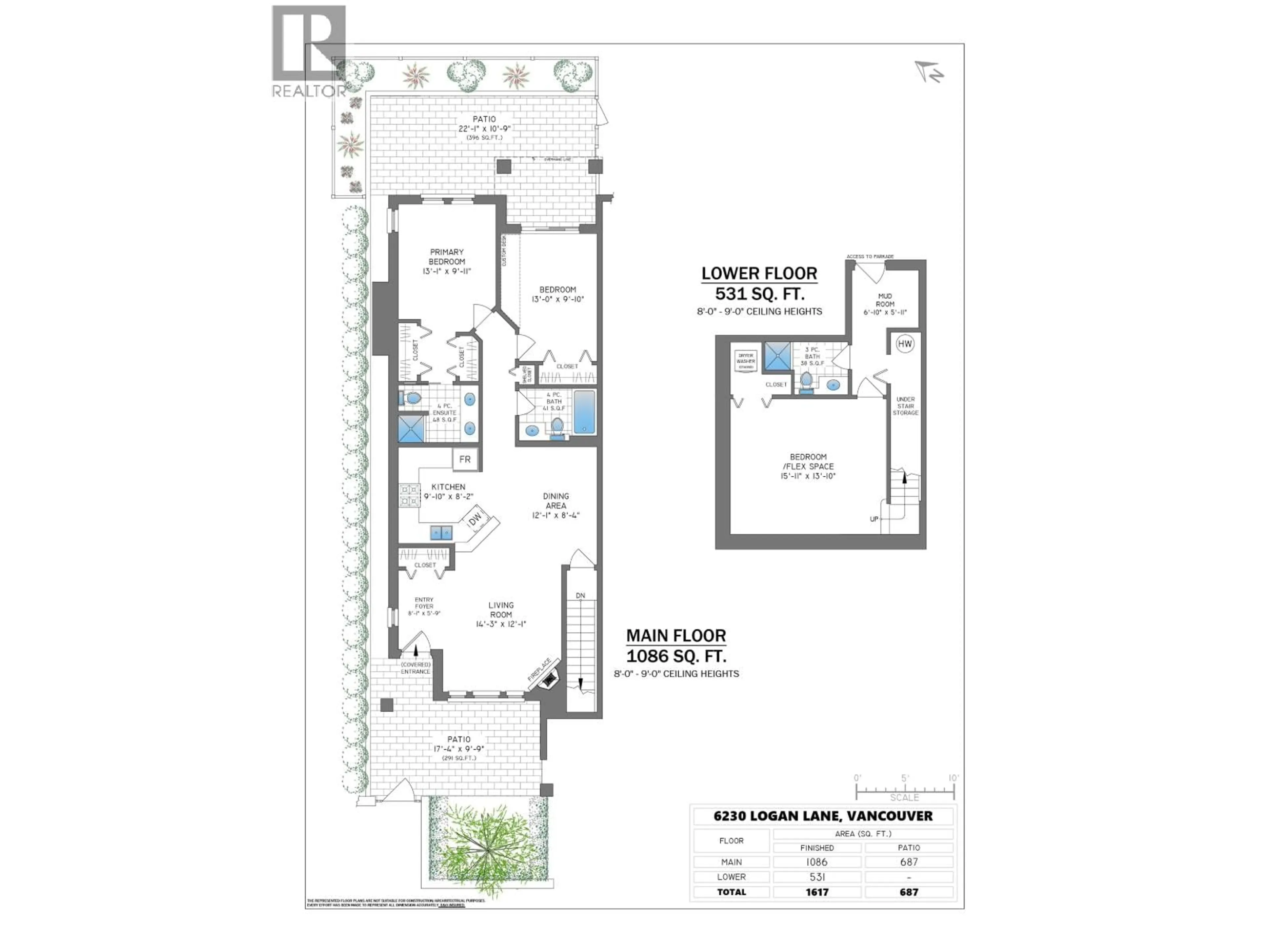 Floor plan for 6230 LOGAN LANE, Vancouver British Columbia V6T2K9