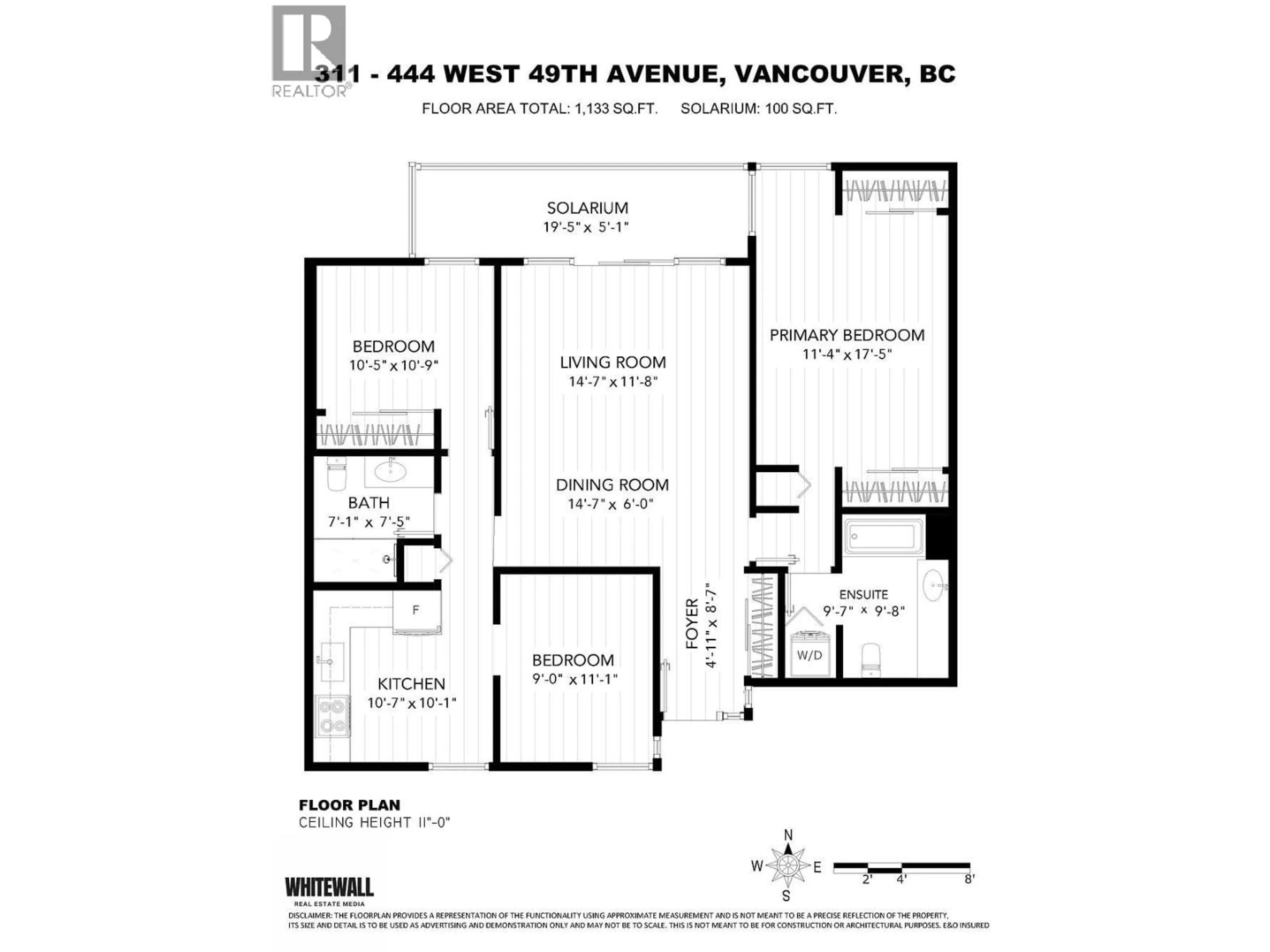 Floor plan for 311 - 444 49TH AVENUE, Vancouver British Columbia V5Y3V4