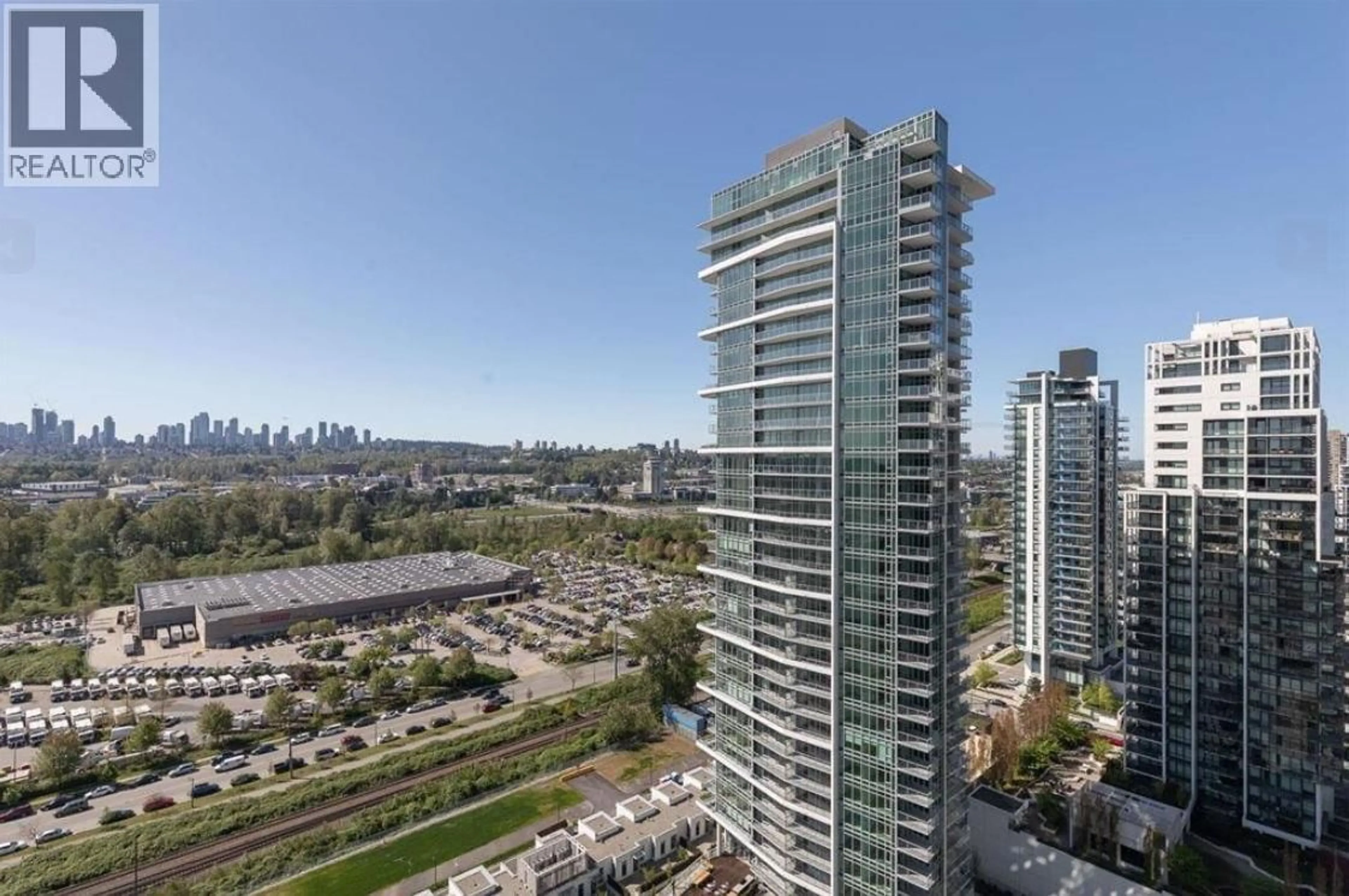 A pic from outside/outdoor area/front of a property/back of a property/a pic from drone, city buildings view from balcony for 2505 - 2351 BETA AVENUE, Burnaby British Columbia V5C0M2