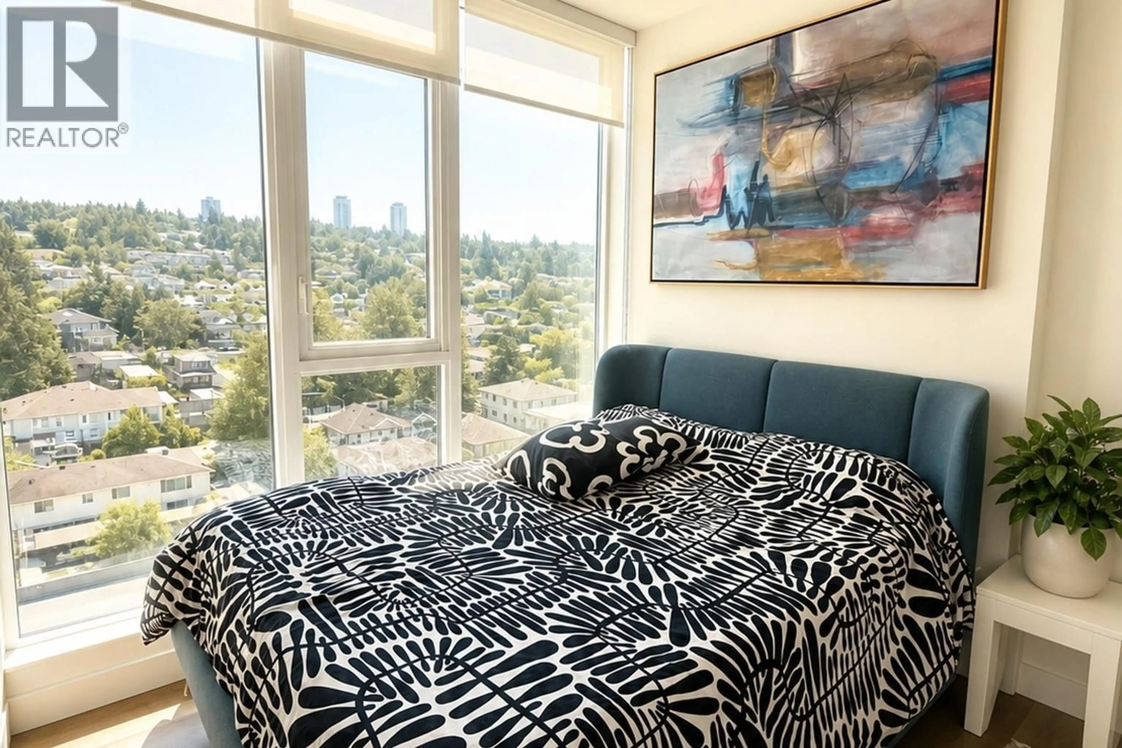 Bedroom with bed, carpet floor for 1306 - 901 LOUGHEED HIGHWAY, Coquitlam British Columbia V3K3T3