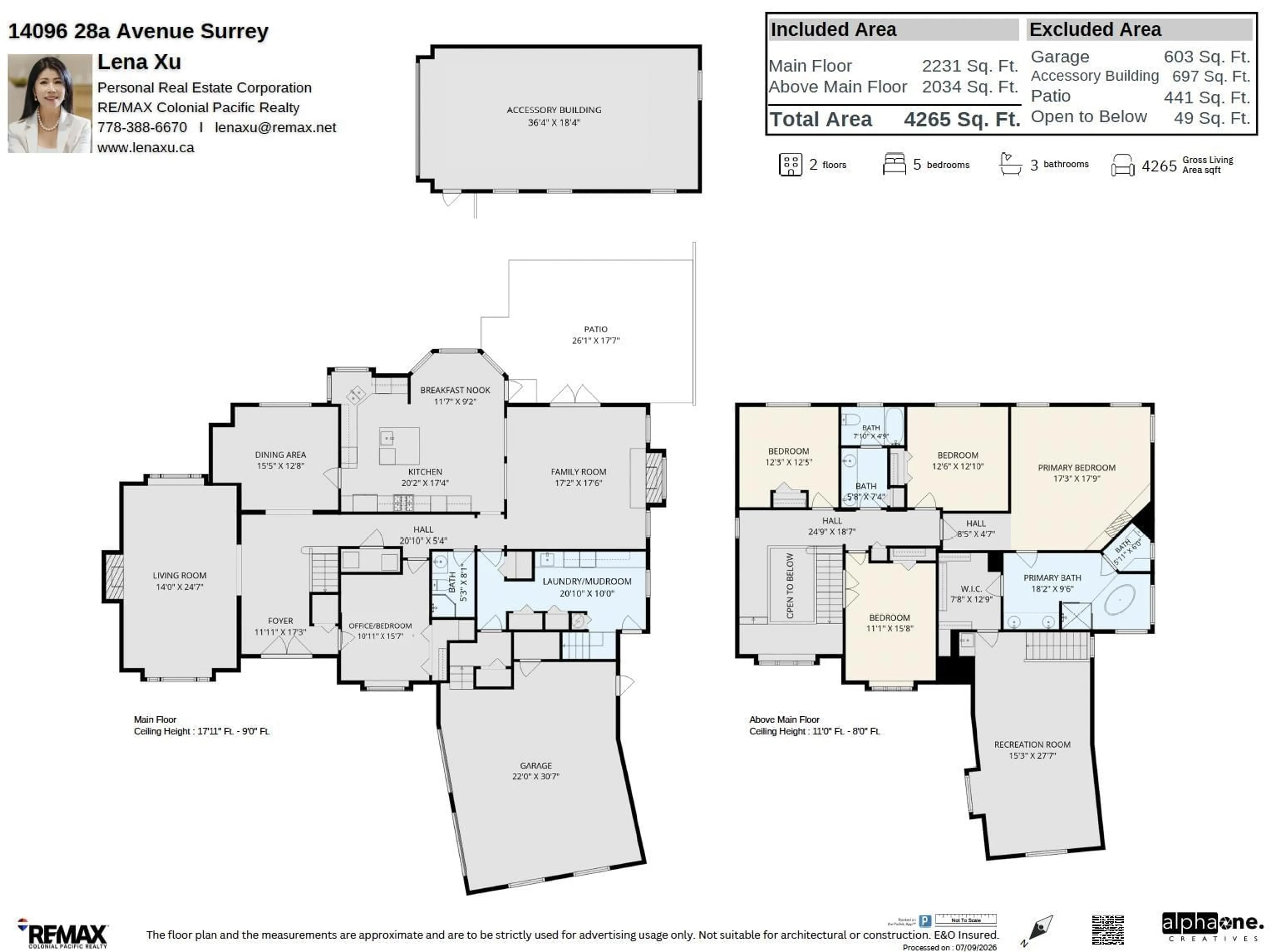 Floor plan for 14096 28A AVENUE, Surrey British Columbia V4P2H8