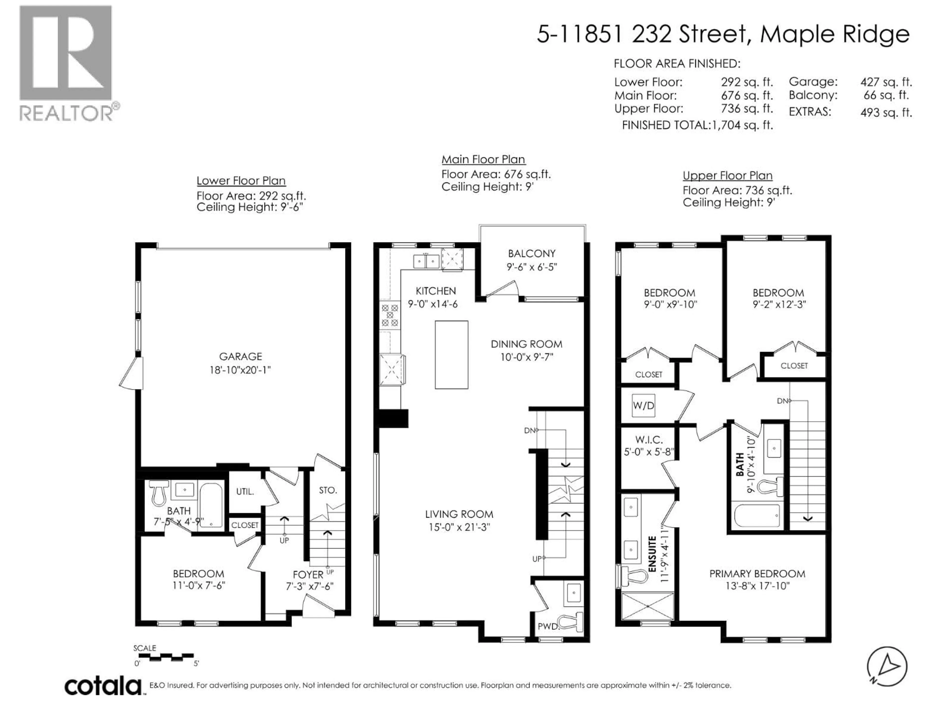 Floor plan for 5 - 11851 232 STREET, Maple Ridge British Columbia V2X6S8