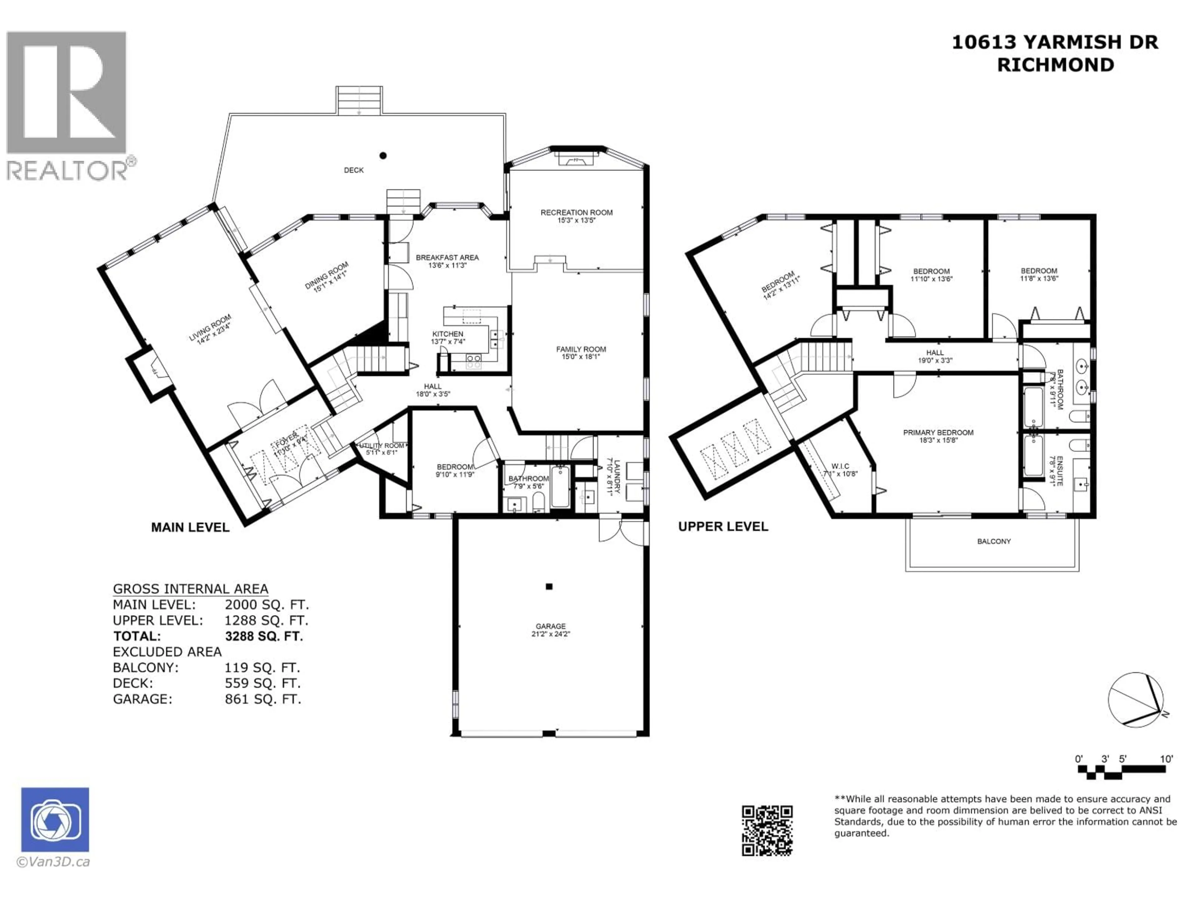 Floor plan for 10613 YARMISH DRIVE, Richmond British Columbia V7E5E6