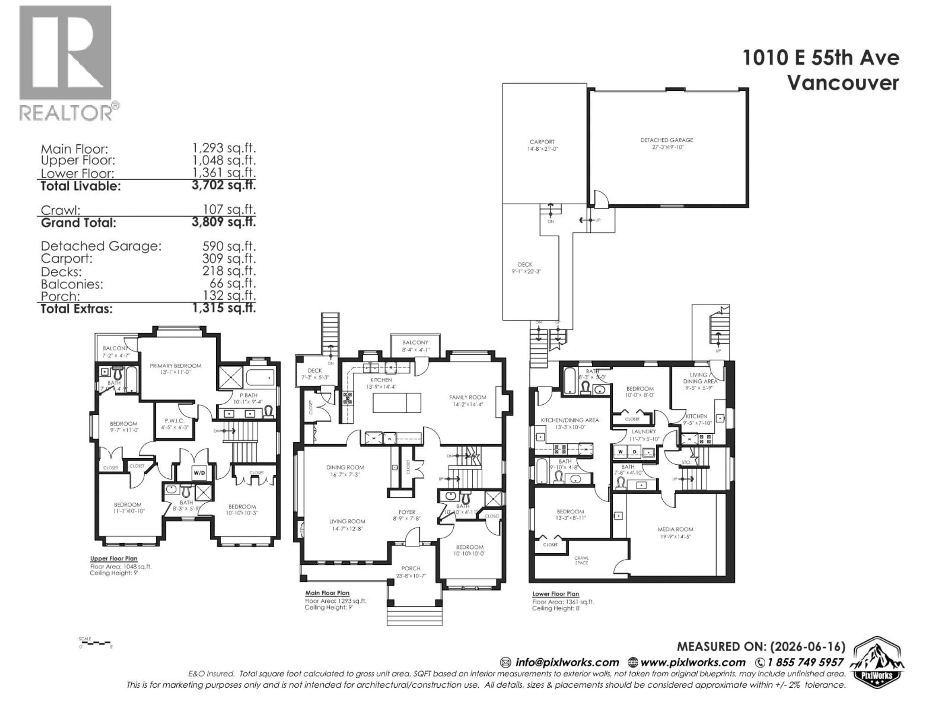 Floor plan for 1010 55TH AVENUE, Vancouver British Columbia V5X1N9