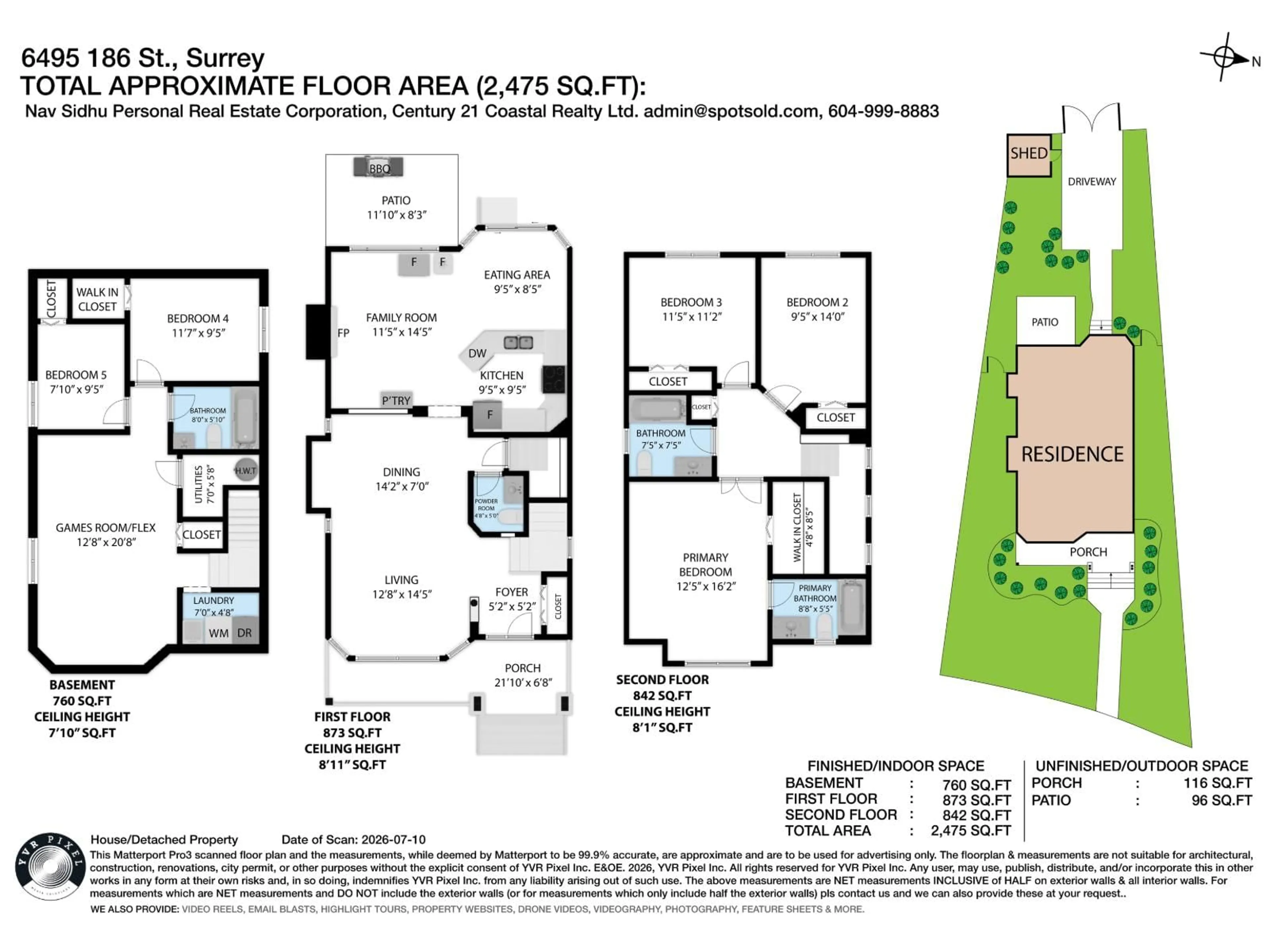Floor plan for 6495 186 STREET, Surrey British Columbia V3S8S6