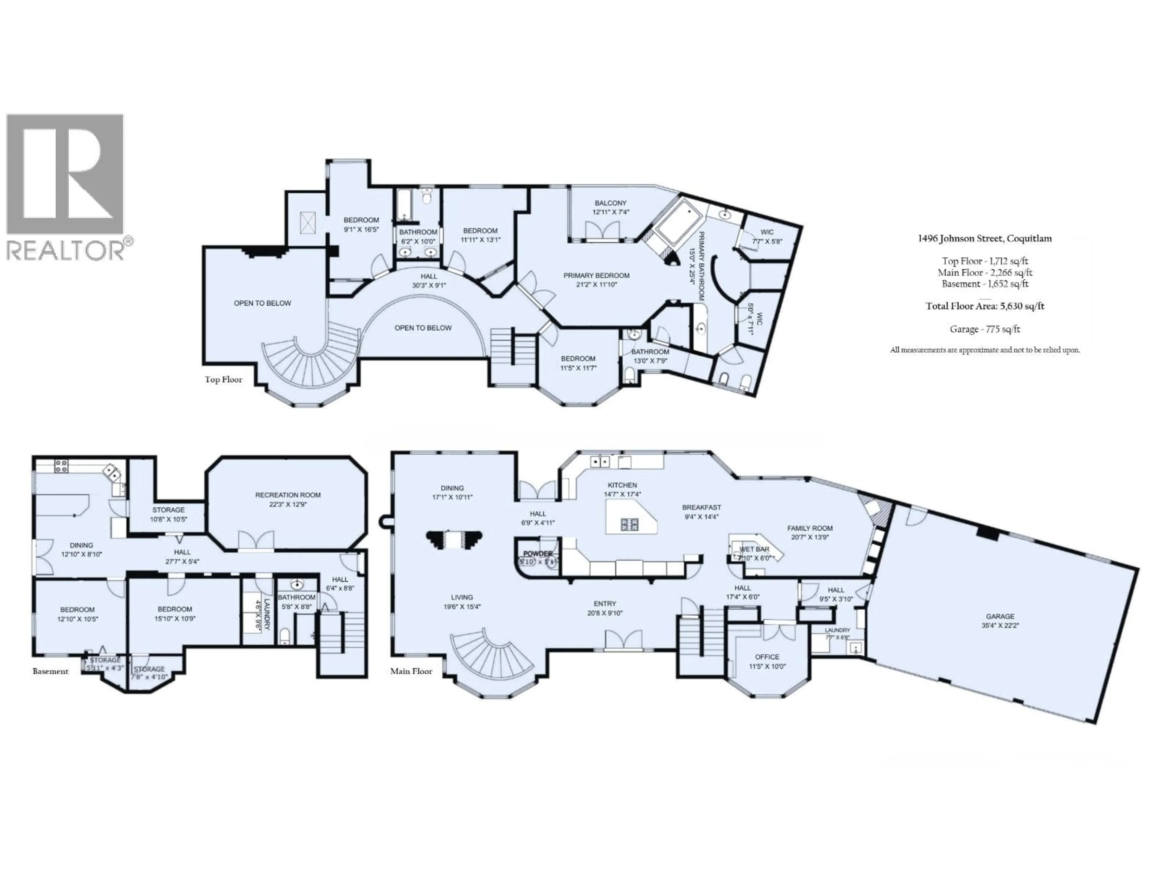 Floor plan for 1496 JOHNSON STREET, Coquitlam British Columbia V3E2T1