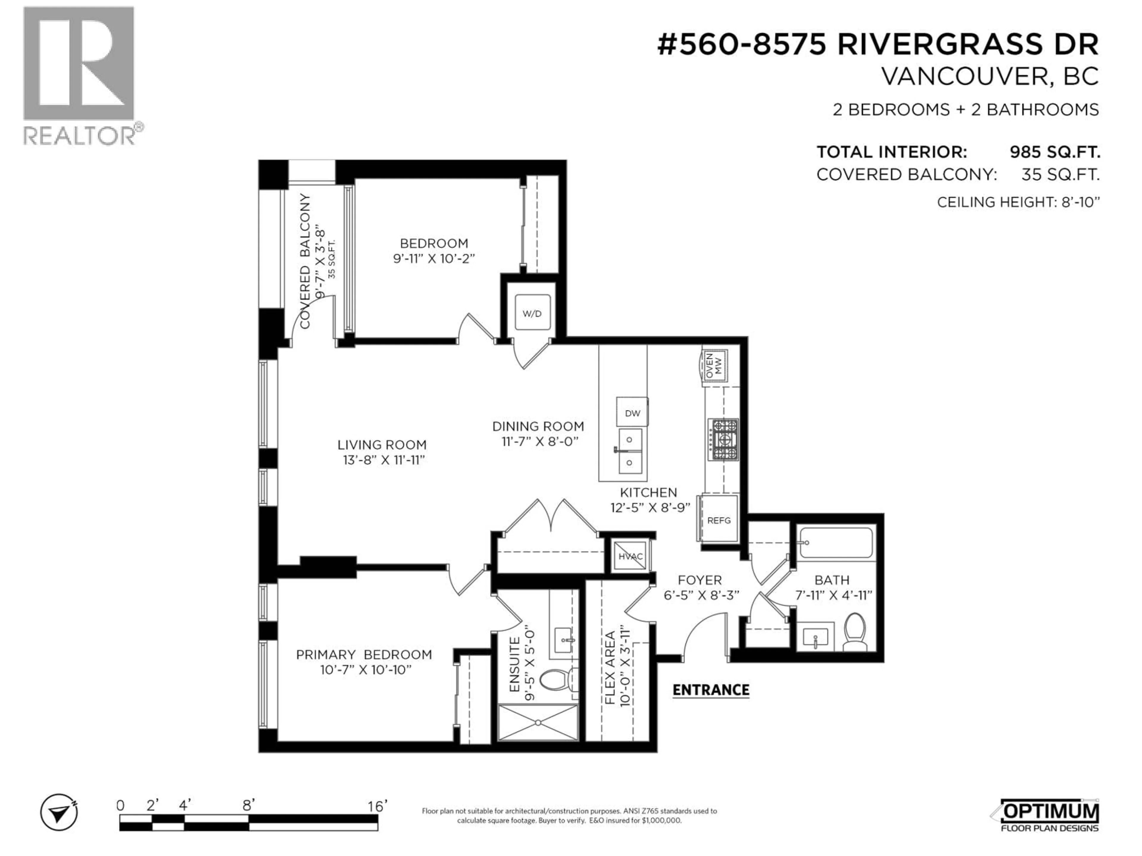 Floor plan for 560 - 8575 RIVERGRASS DRIVE, Vancouver British Columbia V5S0J7