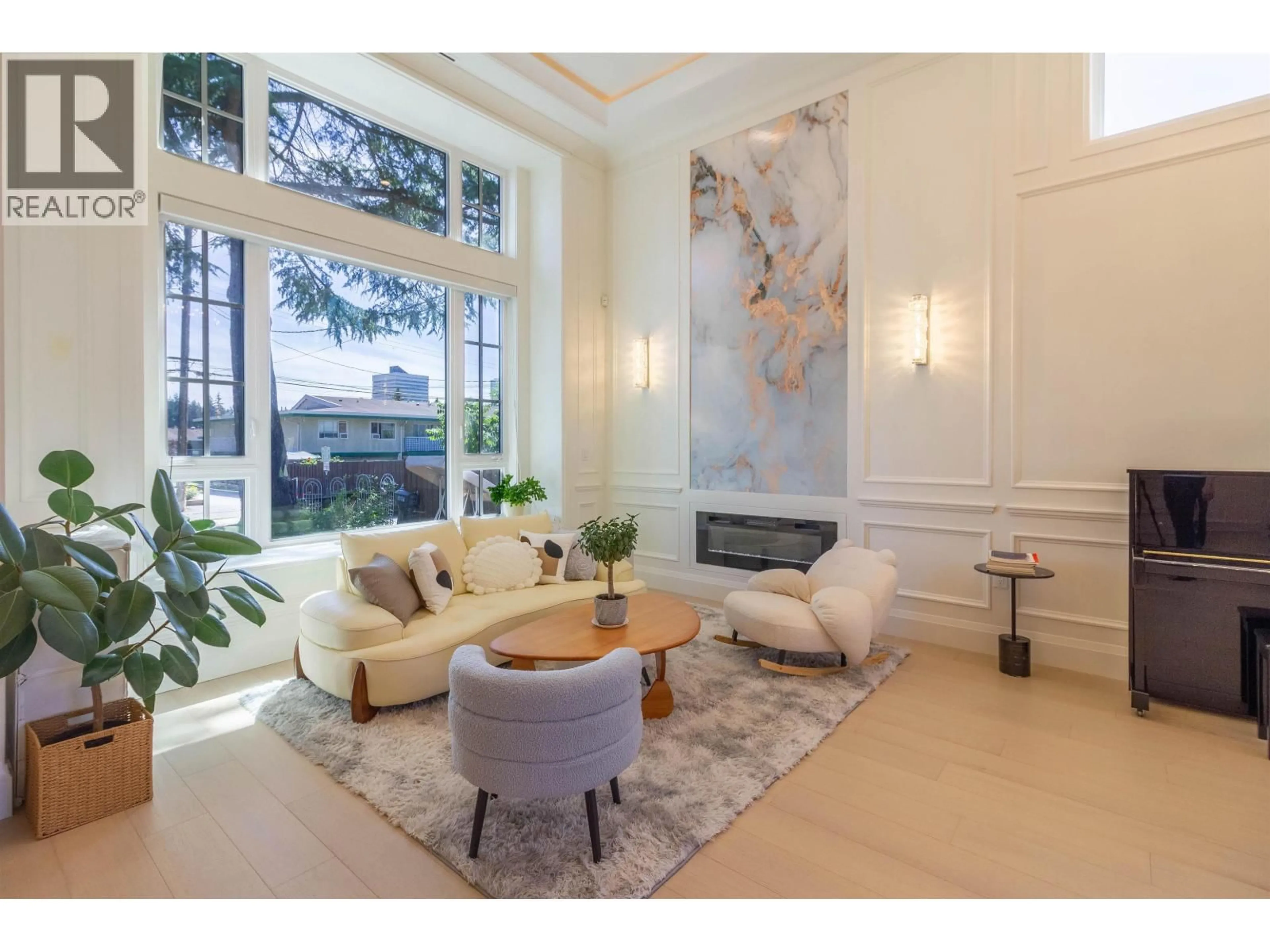 Living room with furniture, ceramic/tile floor for 3907 HERTFORD STREET, Burnaby British Columbia V5G2R5
