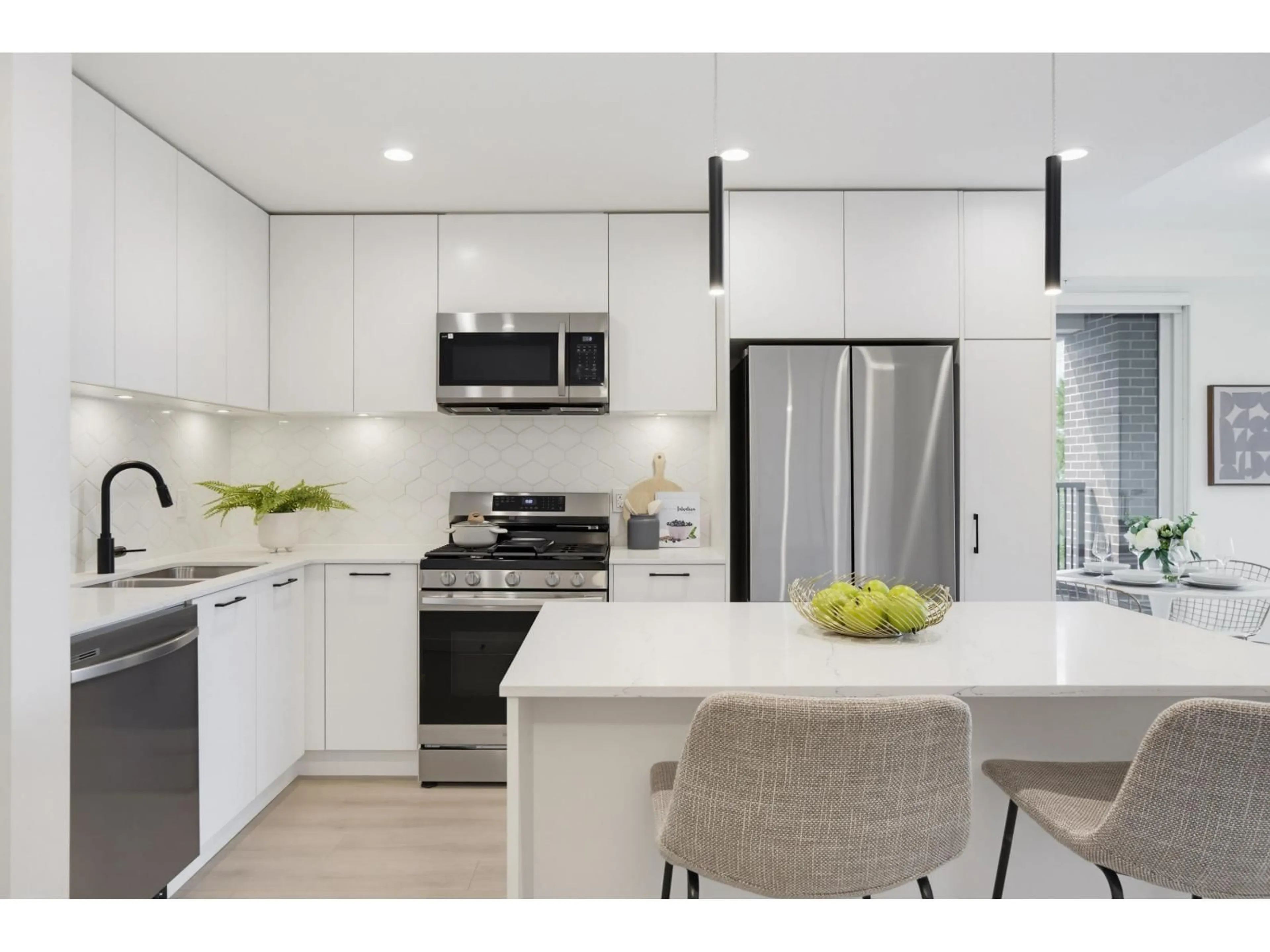 Contemporary kitchen, ceramic/tile floor for A209 - 20078 85 AVENUE, Langley British Columbia V2Y3Z2