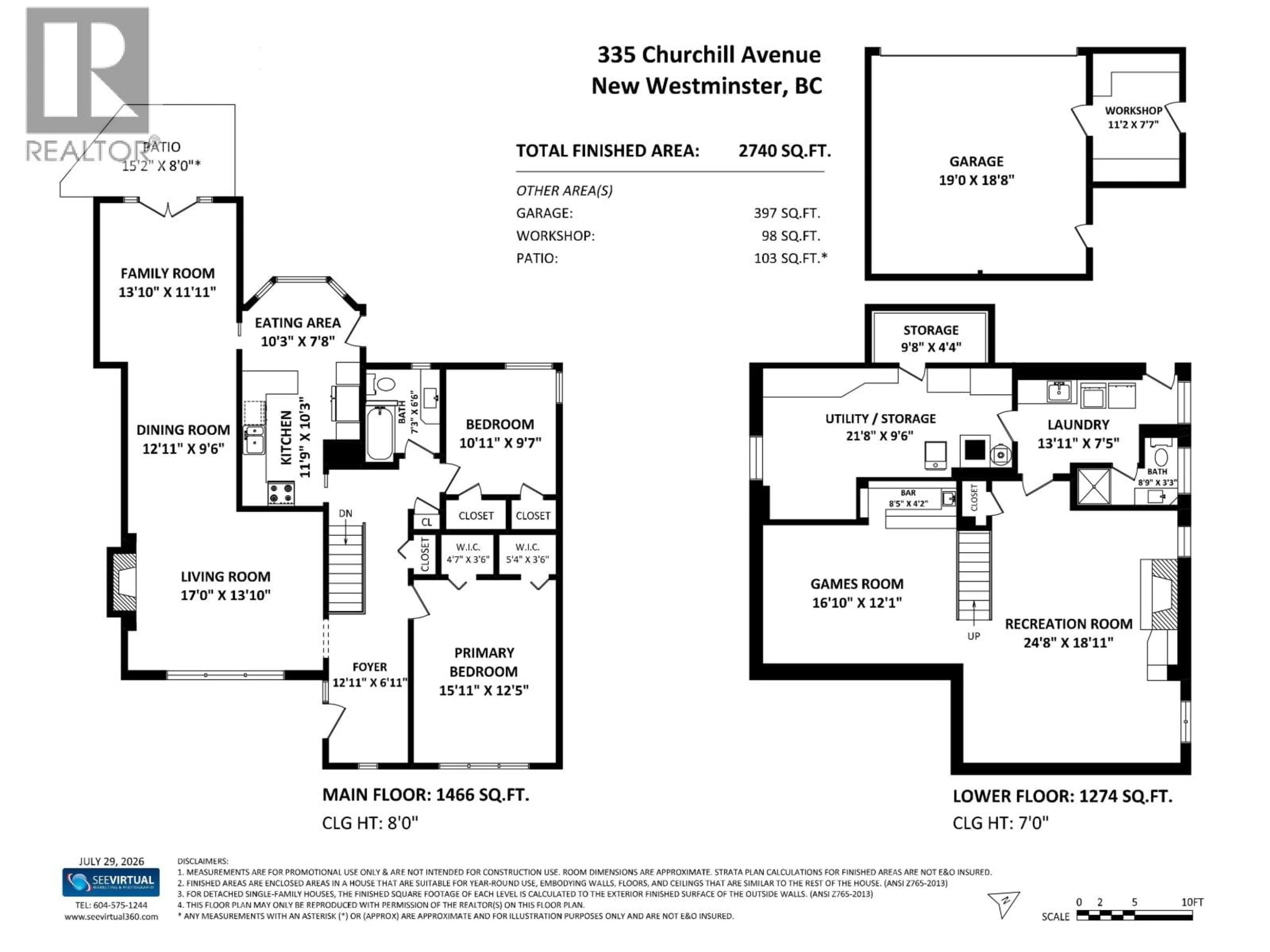Floor plan for 335 CHURCHILL AVENUE, New Westminster British Columbia V3L4P5