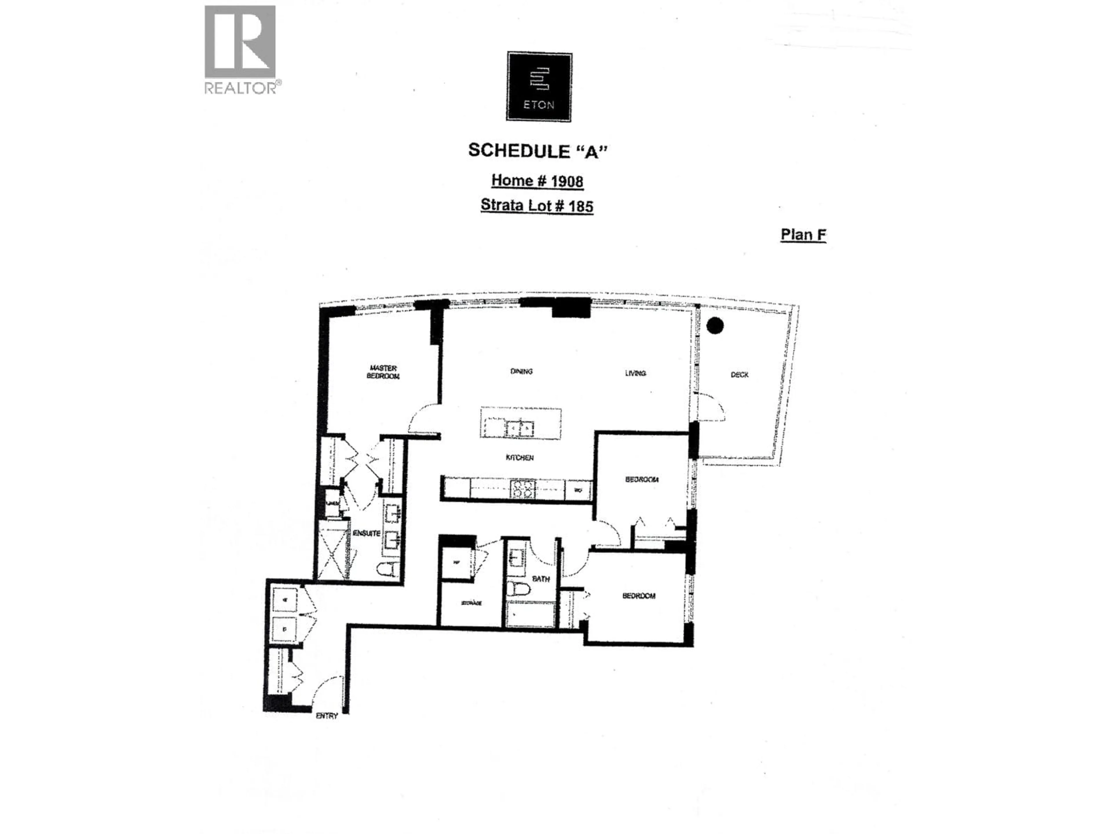 Floor plan for 1908 - 3487 BINNING ROAD, Vancouver British Columbia V6S0K8