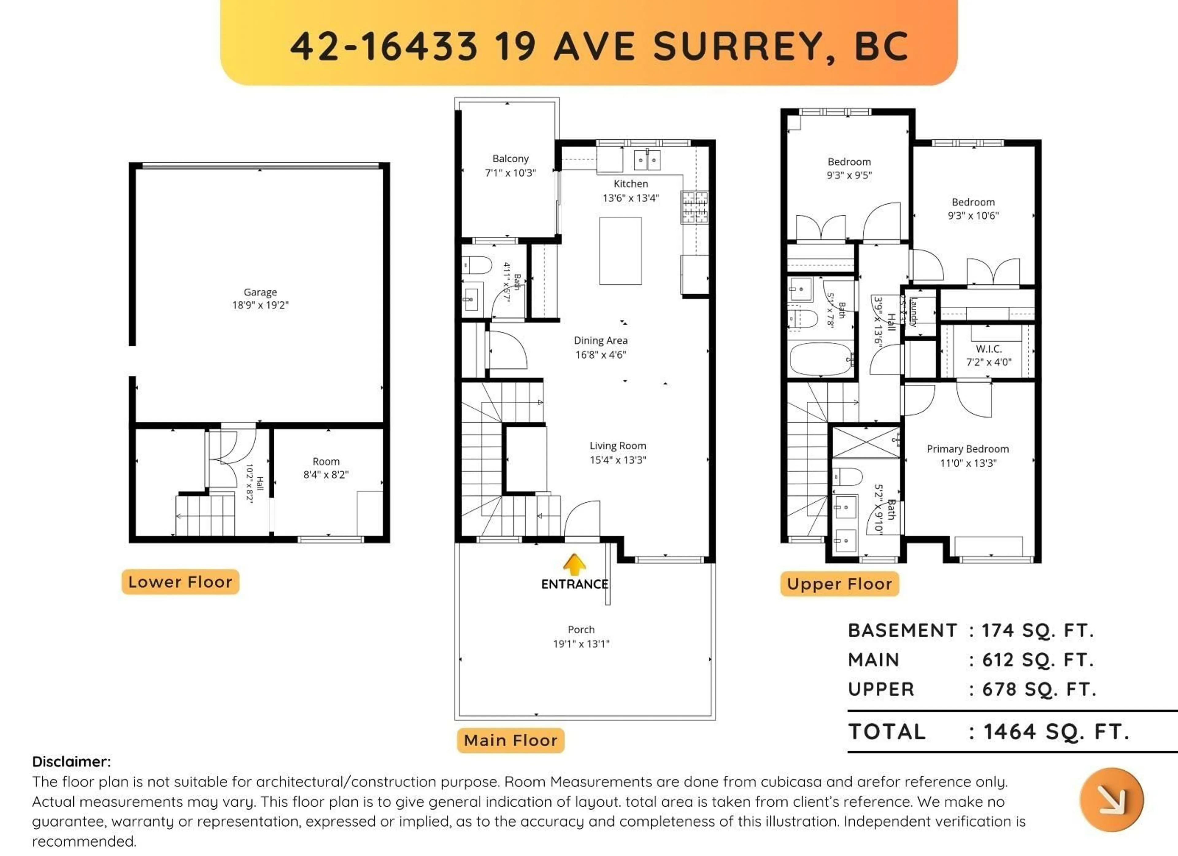 Floor plan for 42 - 16433 19 AVENUE, White Rock British Columbia V3Z0Z1