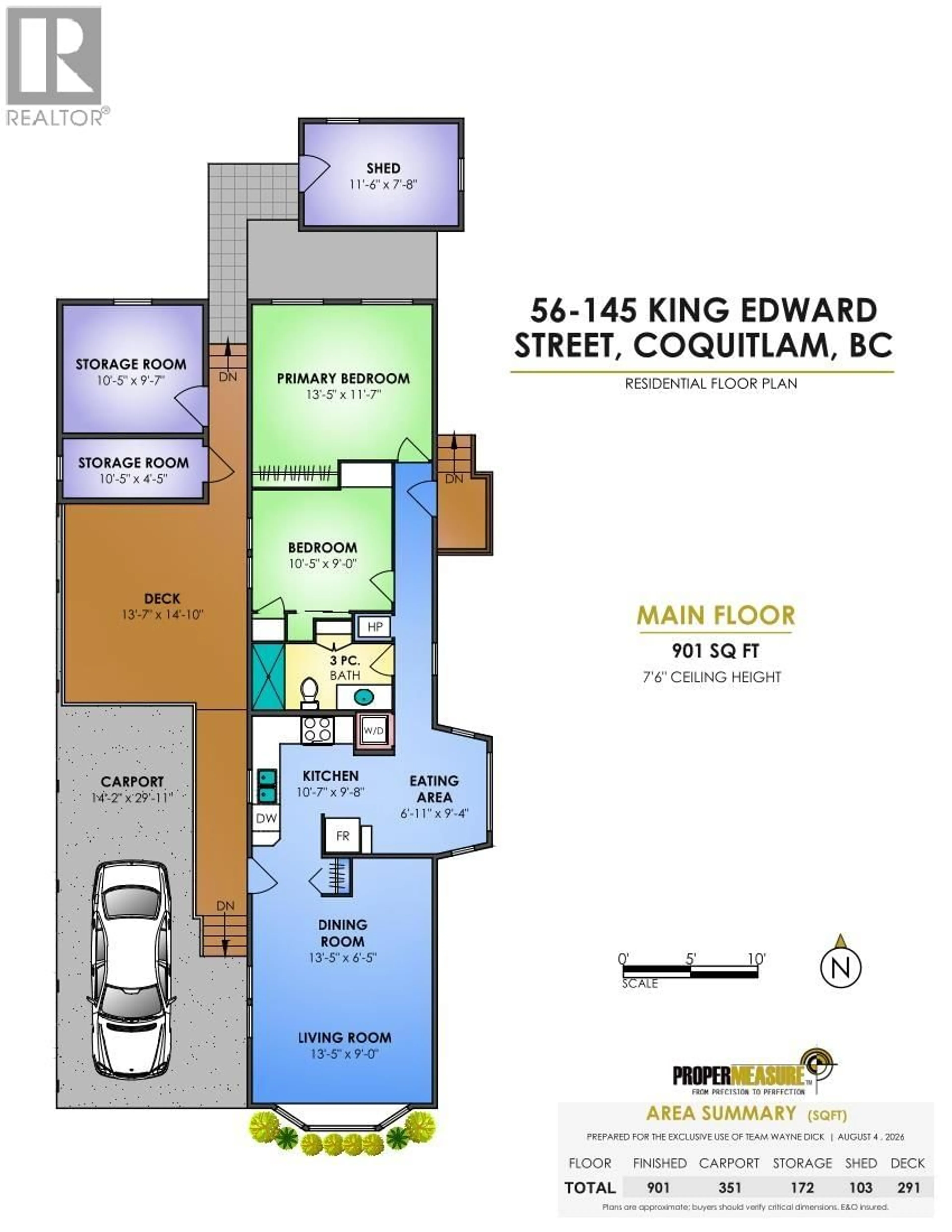 Floor plan for 56 - 145 KING EDWARD STREET, Coquitlam British Columbia V3K6L4