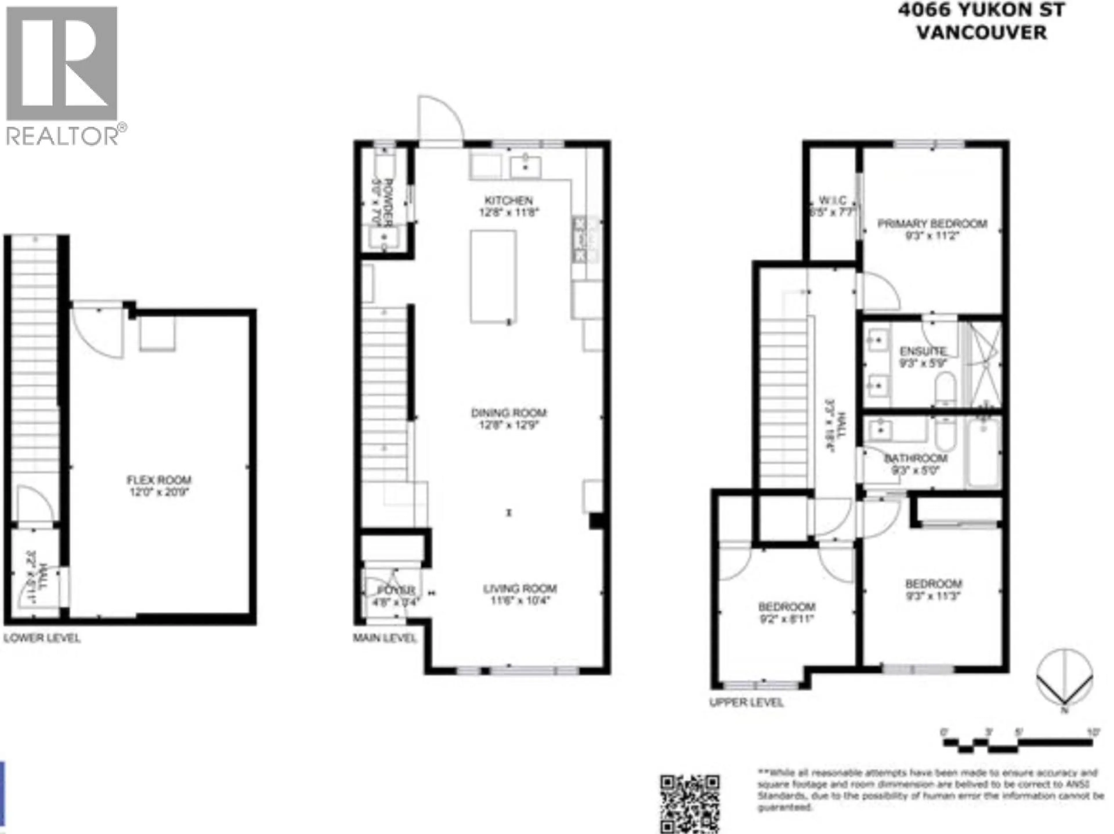 Floor plan for 4066 YUKON STREET, Vancouver British Columbia V5Y0L4