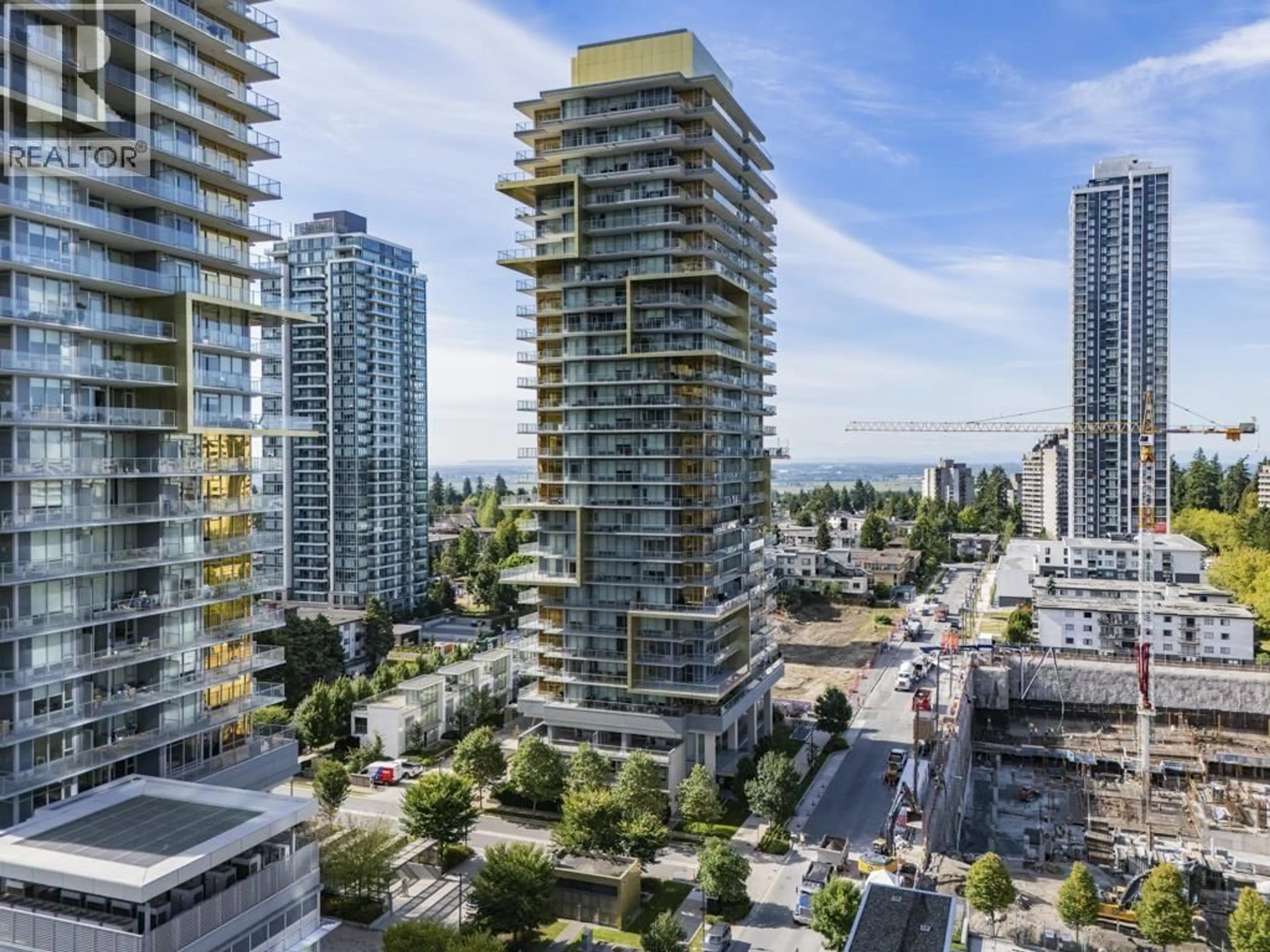 A pic from outside/outdoor area/front of a property/back of a property/a pic from drone, city buildings view from balcony for 1907 - 6288 CASSIE AVENUE, Burnaby British Columbia V5H0H7