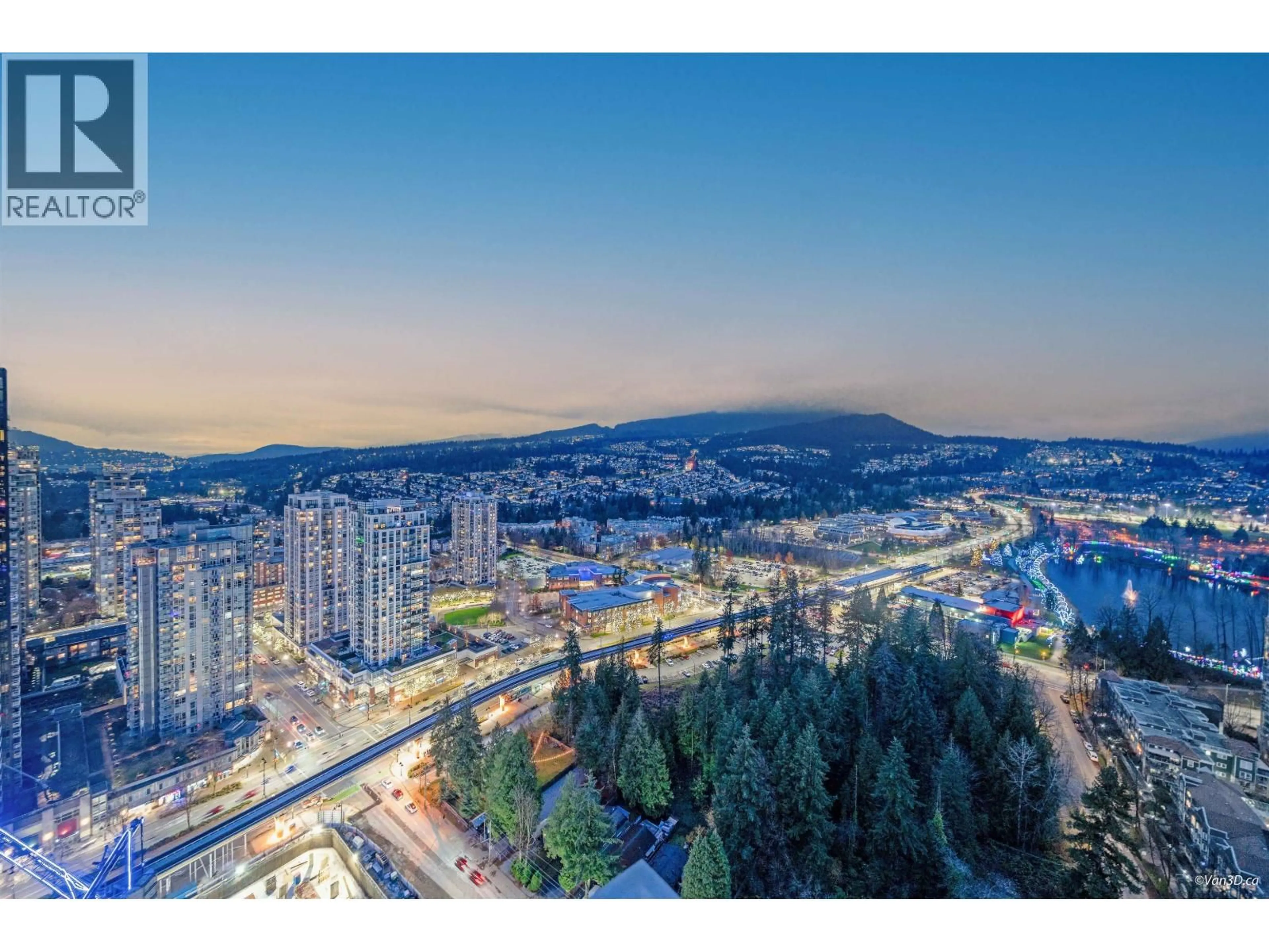 A pic from outside/outdoor area/front of a property/back of a property/a pic from drone, mountain view for 3602 - 1182 WESTWOOD STREET, Coquitlam British Columbia V3B0T9