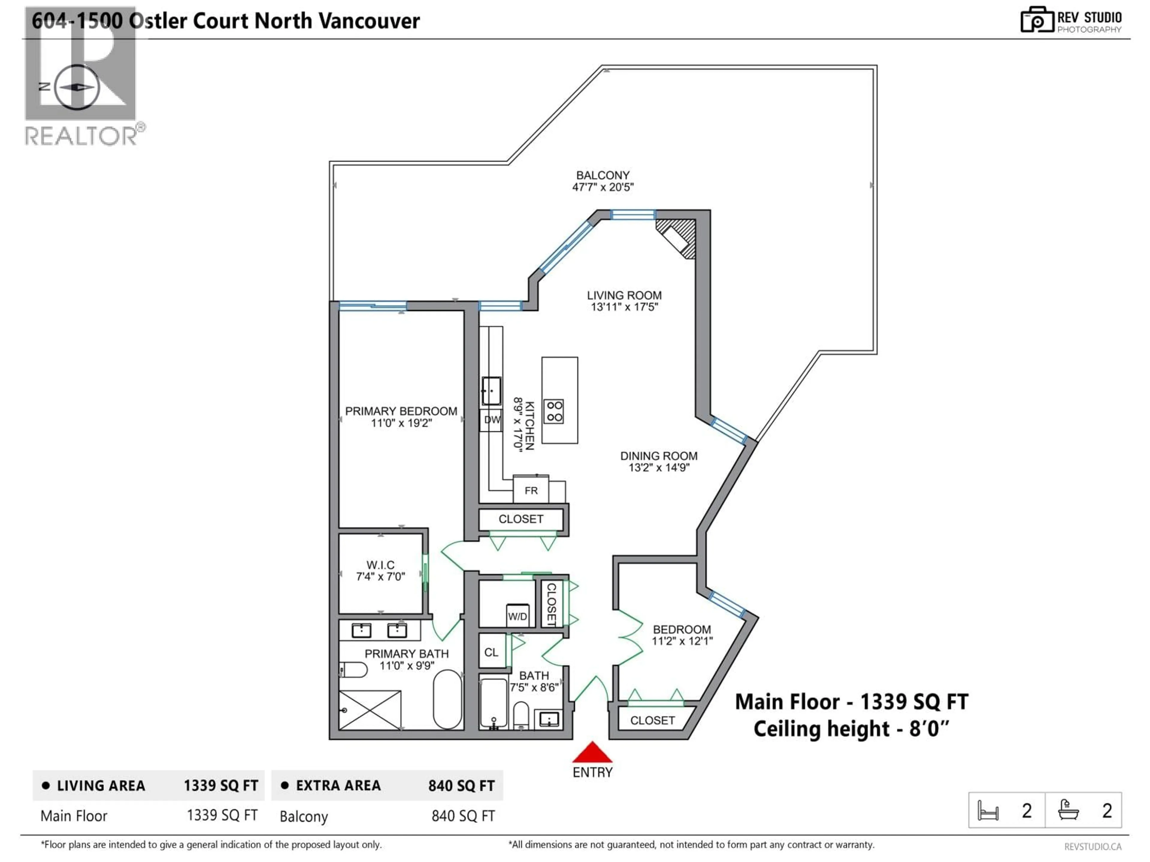 Floor plan for 604 - 1500 OSTLER COURT, North Vancouver British Columbia V7G2S2
