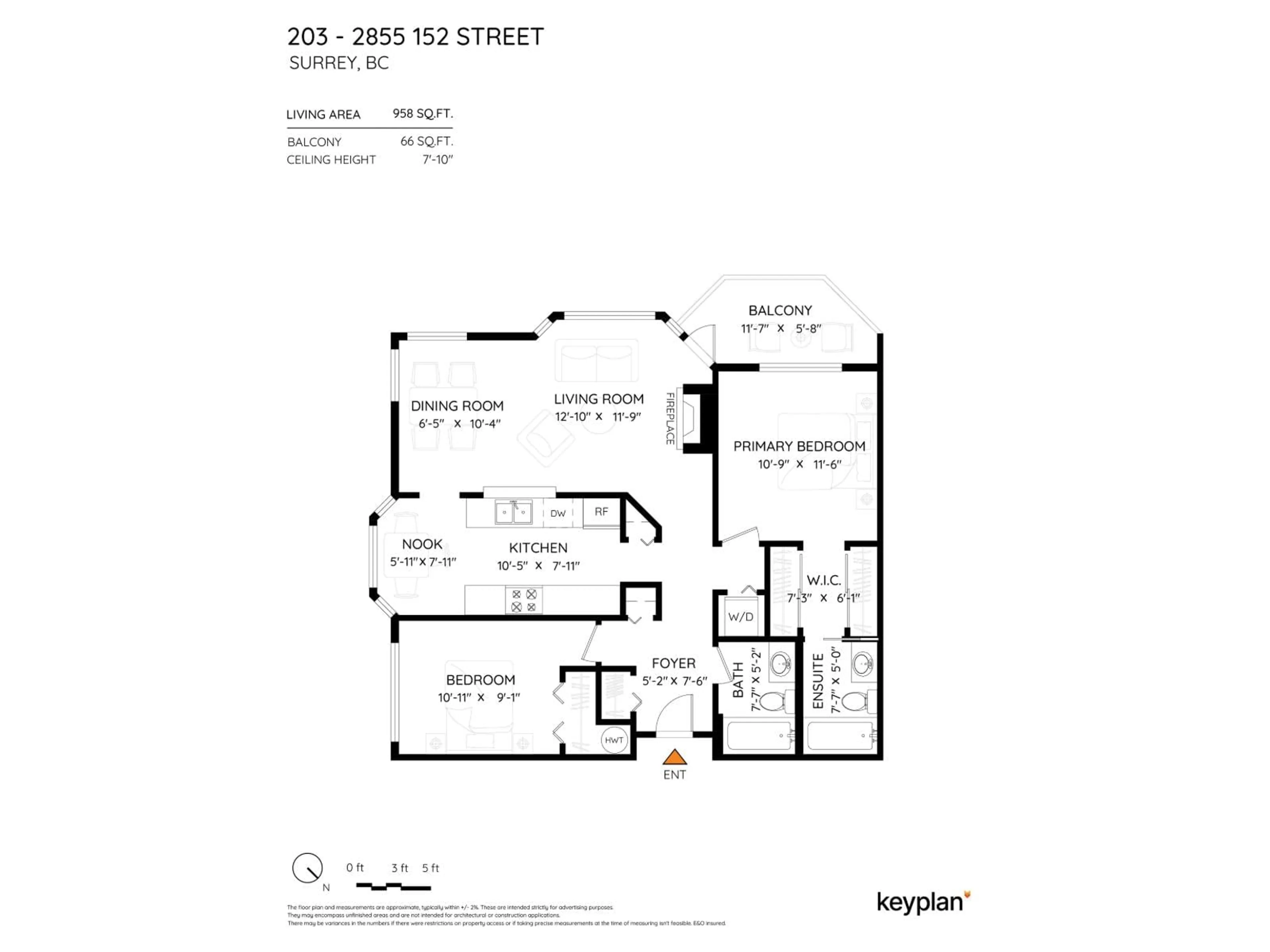 Floor plan for 203 - 2855 152 STREET, Surrey British Columbia V4P1H2