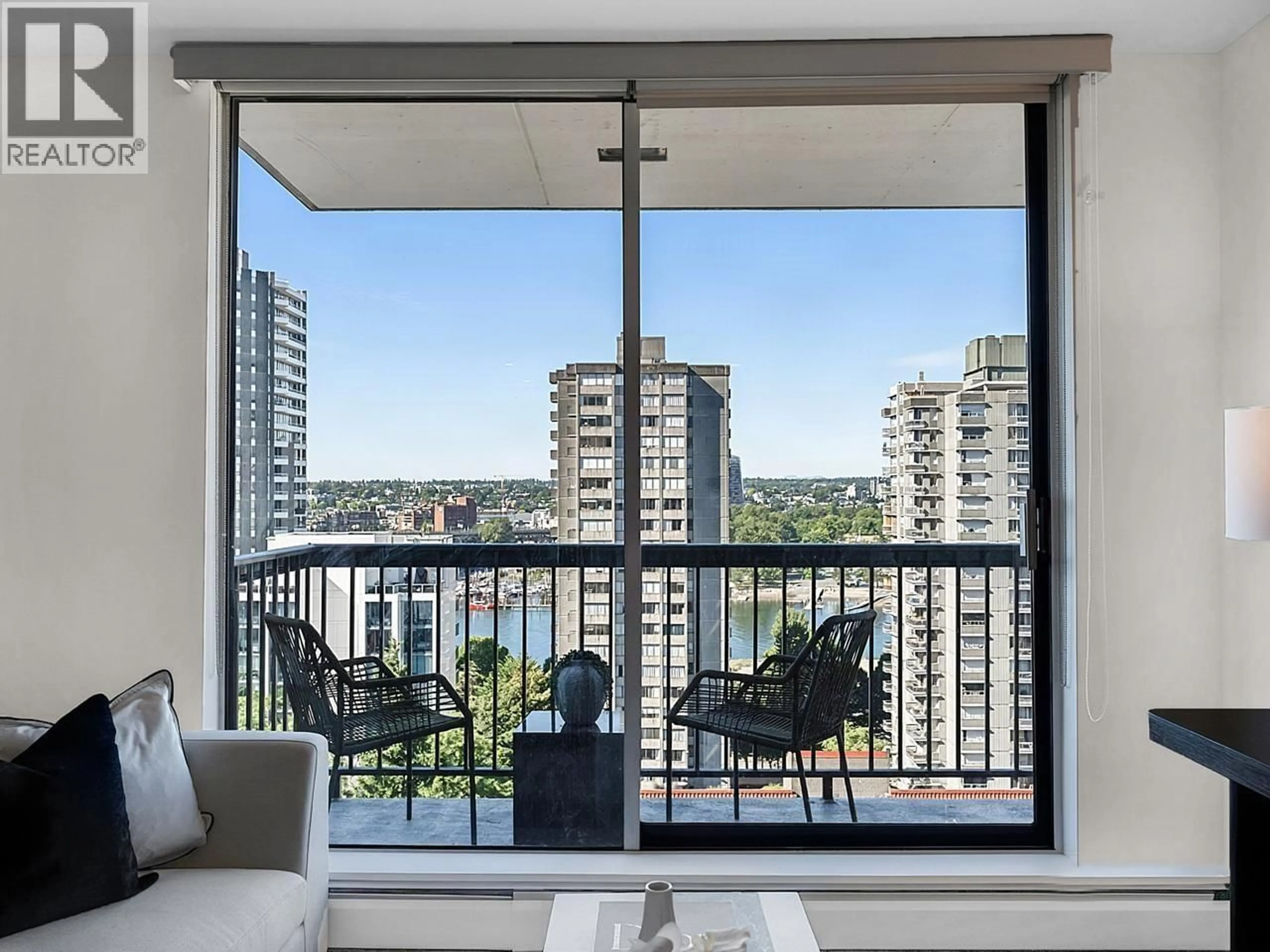 Balcony in the apartment, water/lake/river/ocean view for 1008 - 1146 HARWOOD STREET, Vancouver British Columbia V6E3V1