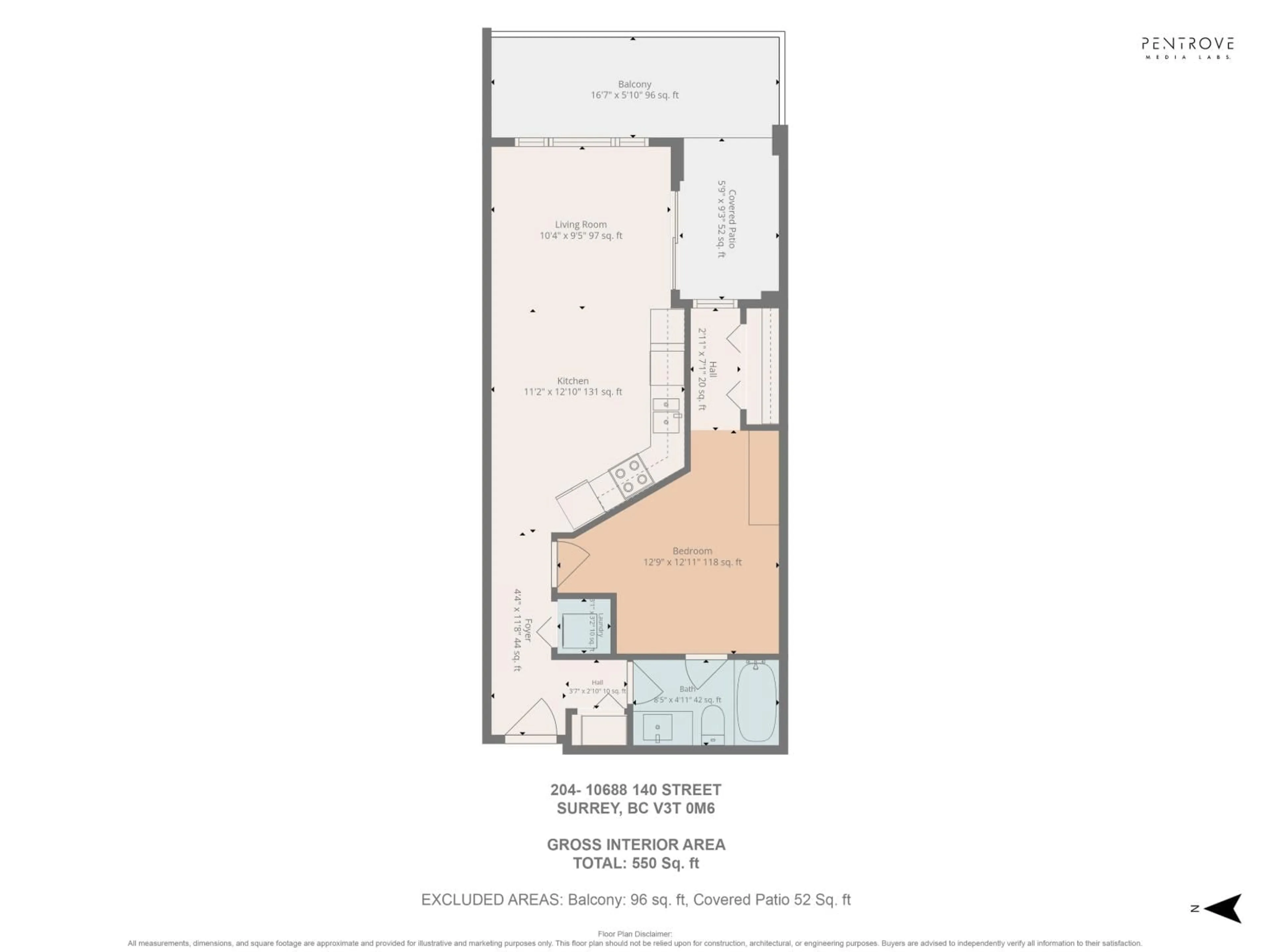 Floor plan for 204 - 10688 140 STREET, Surrey British Columbia V3T0M6