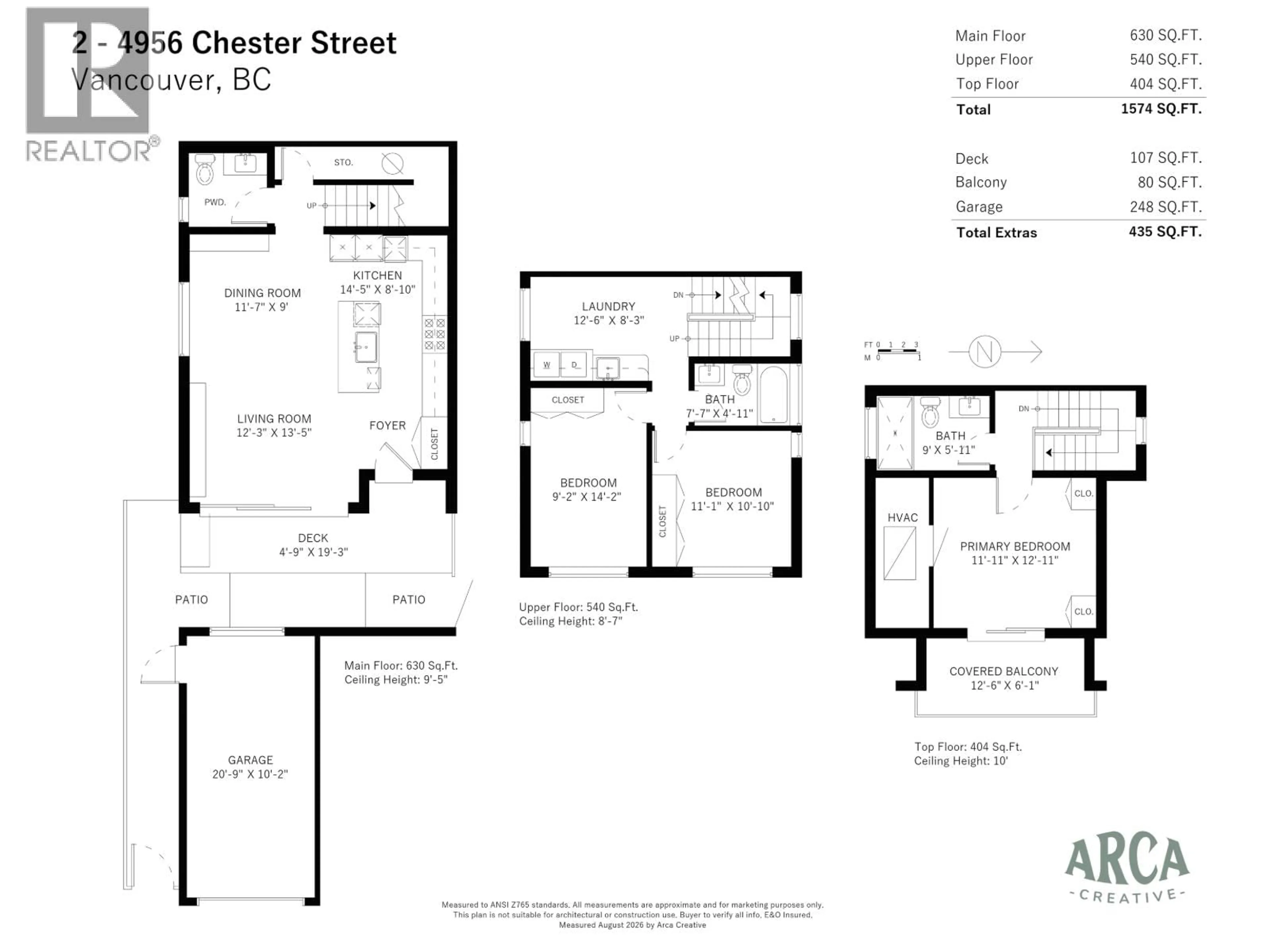 Floor plan for 2 - 4956 CHESTER STREET, Vancouver British Columbia V5W3A8