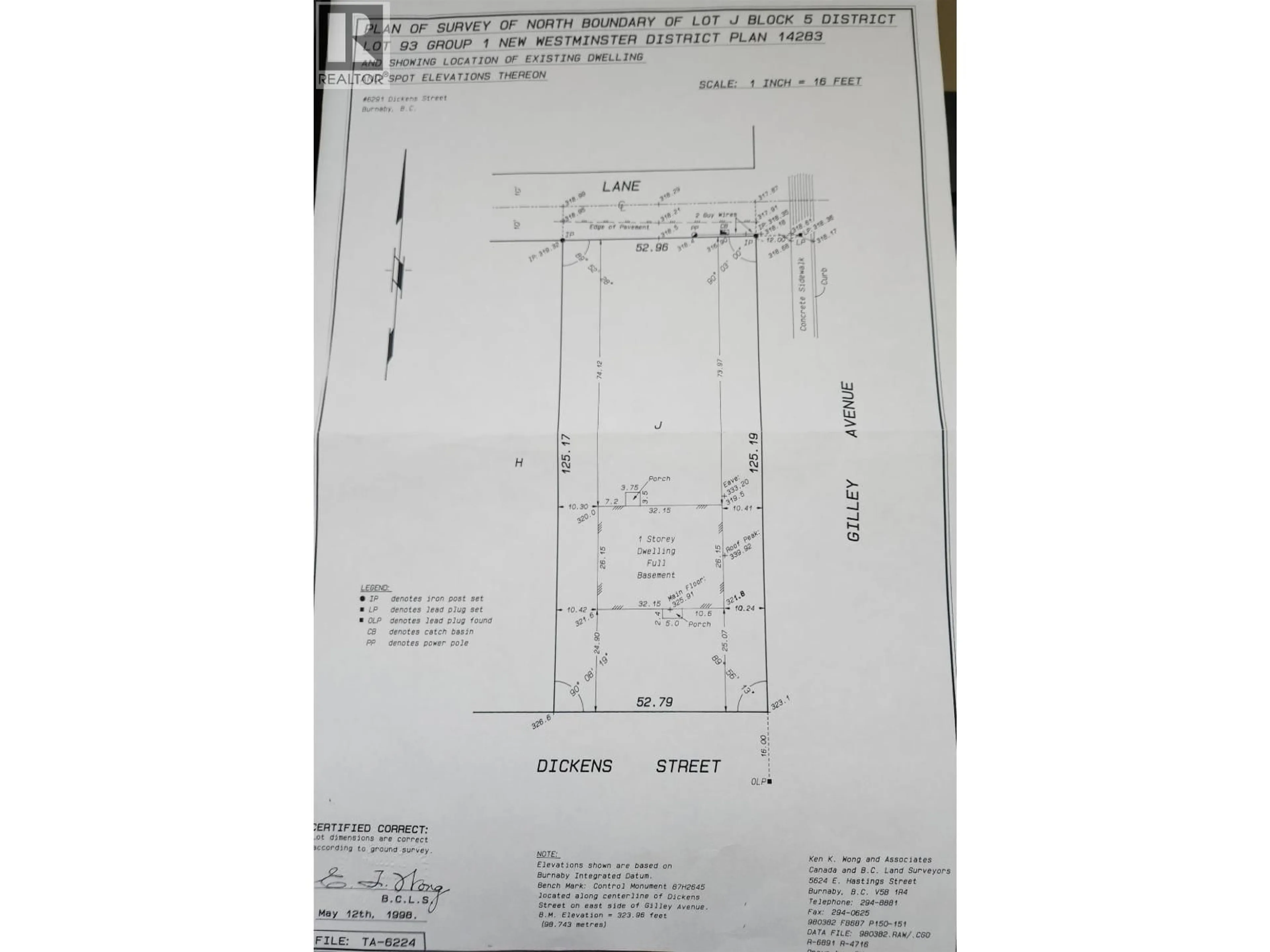 Floor plan for 6291 DICKENS STREET, Burnaby British Columbia V5H1W6