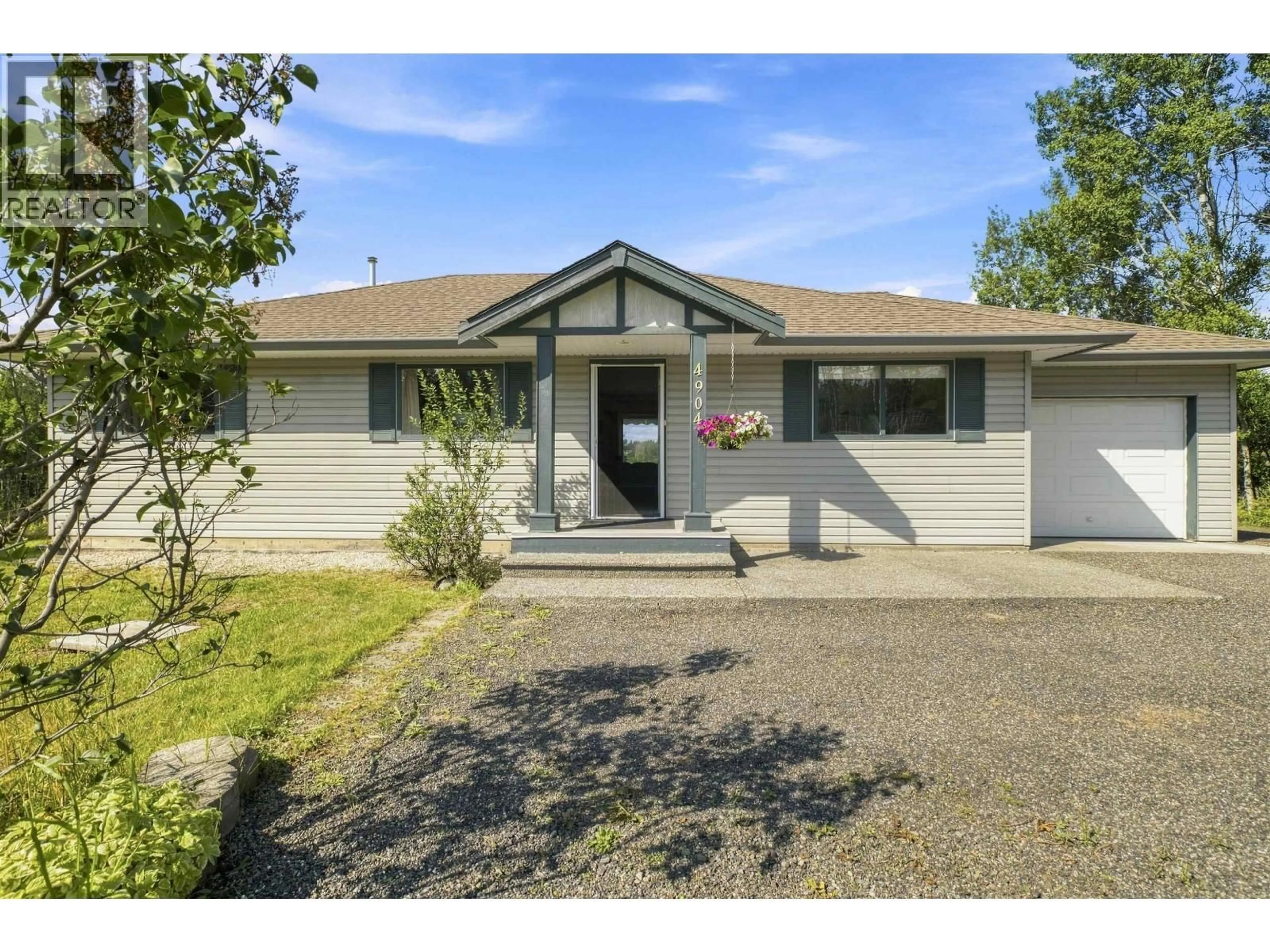 Home with vinyl exterior material, street for 4904 TELQUA DRIVE, 108 Mile Ranch British Columbia V0K2Z0