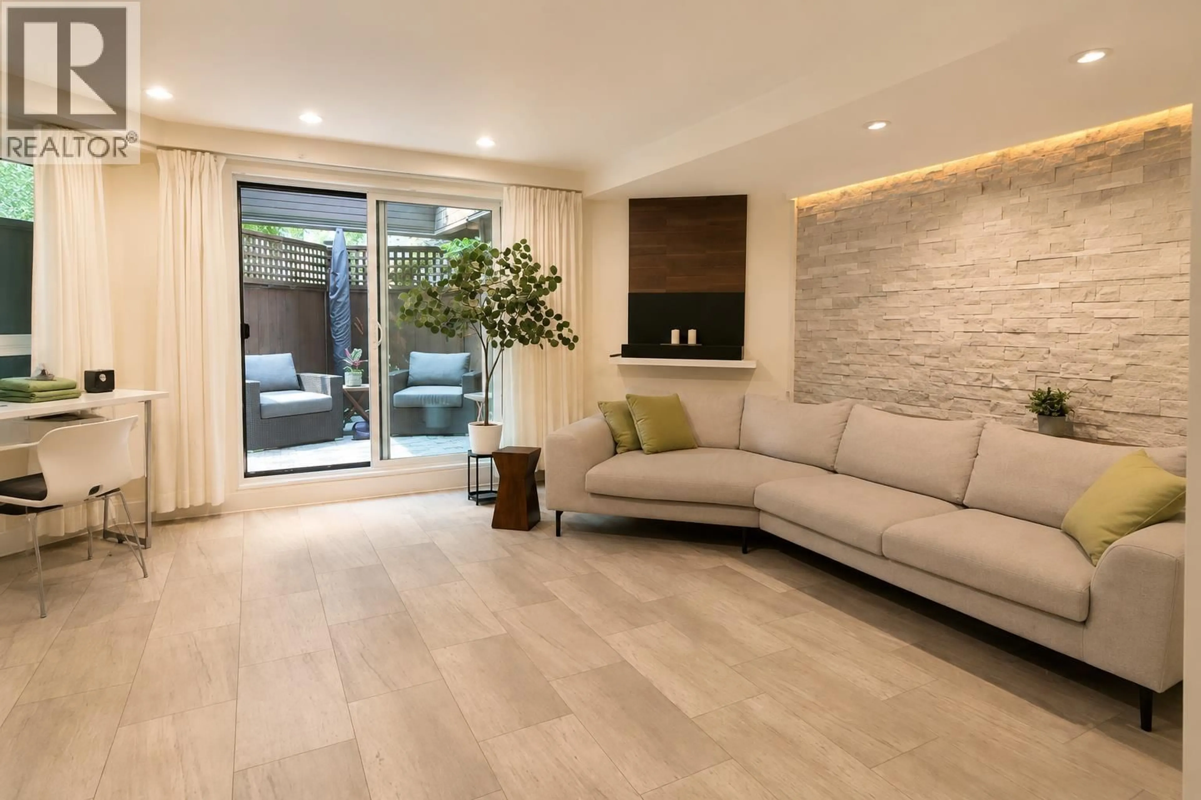 Living room with furniture, ceramic/tile floor for 103 - 1855 NELSON STREET, Vancouver British Columbia V6G1M9