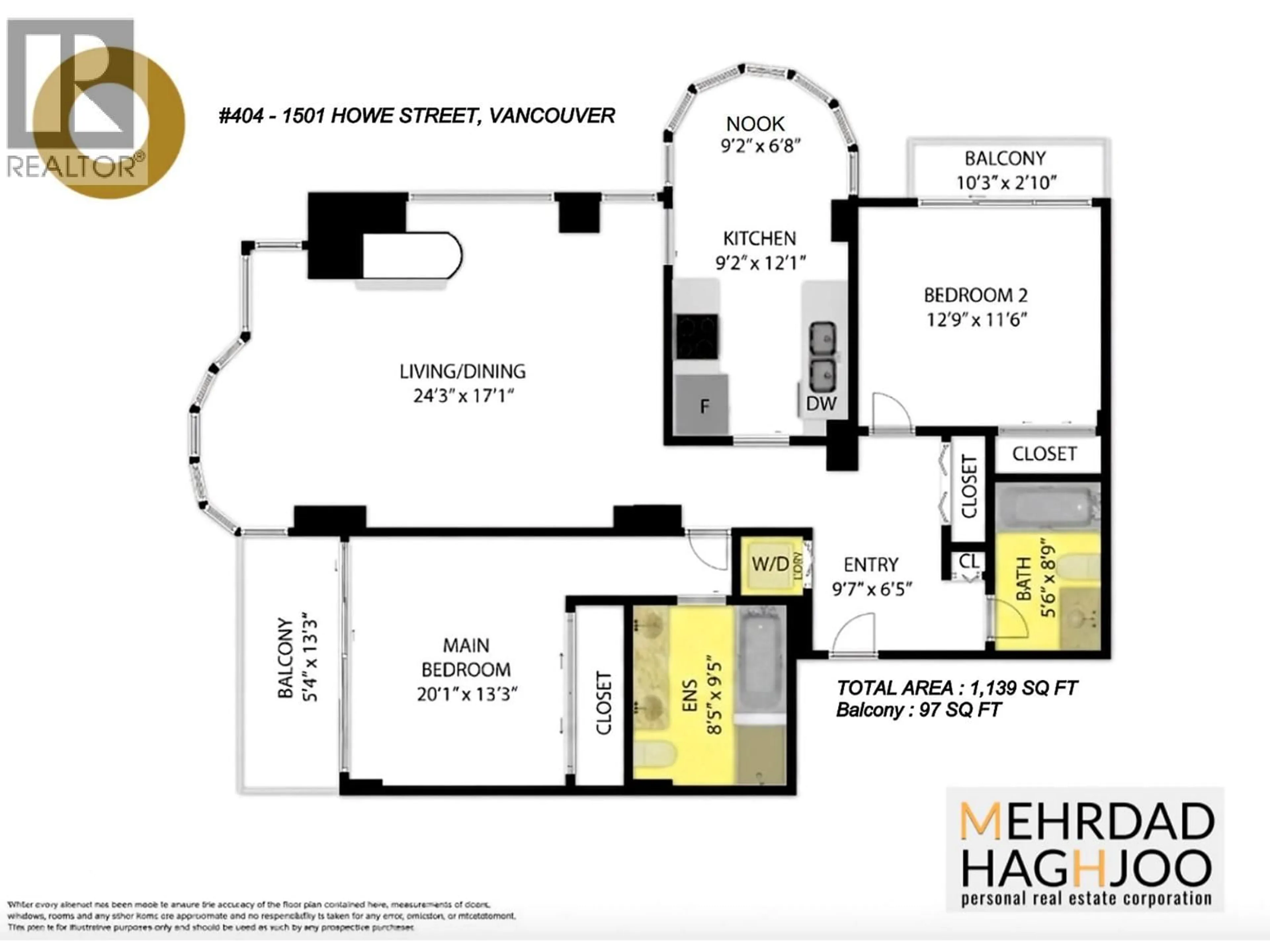 Floor plan for 404 - 1501 HOWE STREET, Vancouver British Columbia V6Z2P8