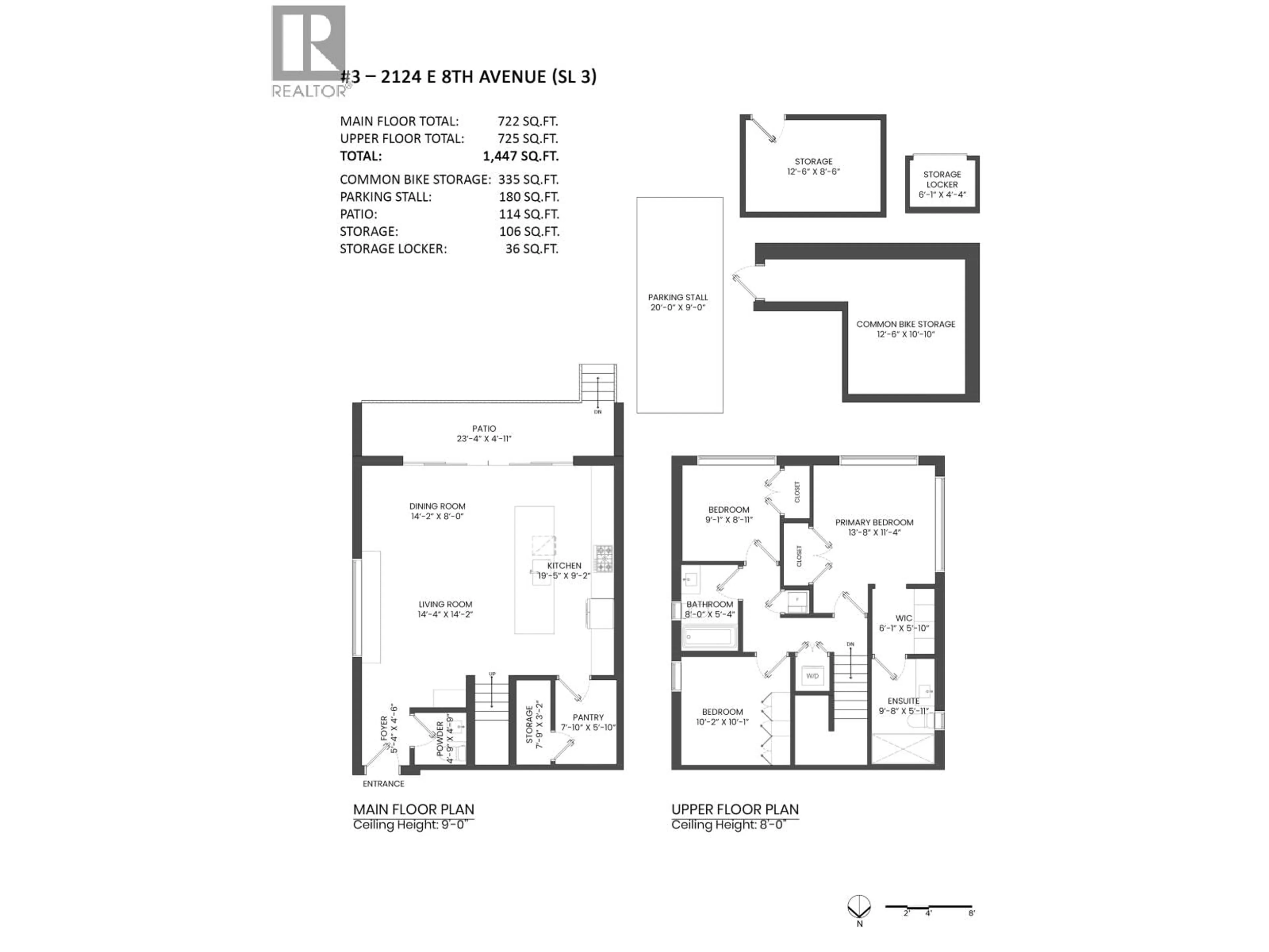 Floor plan for 3 - 2124 8 AVENUE, Vancouver British Columbia V5N1V5