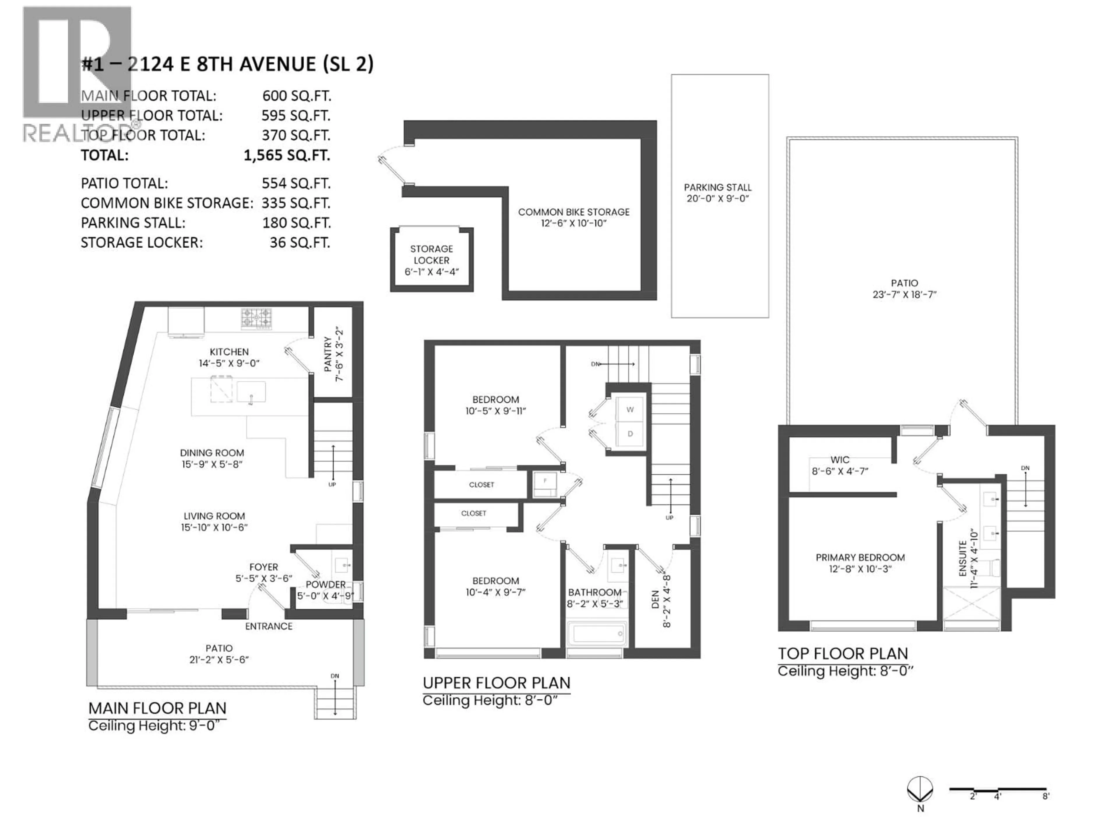 Floor plan for 1 - 2124 8 AVENUE, Vancouver British Columbia V5N1V5
