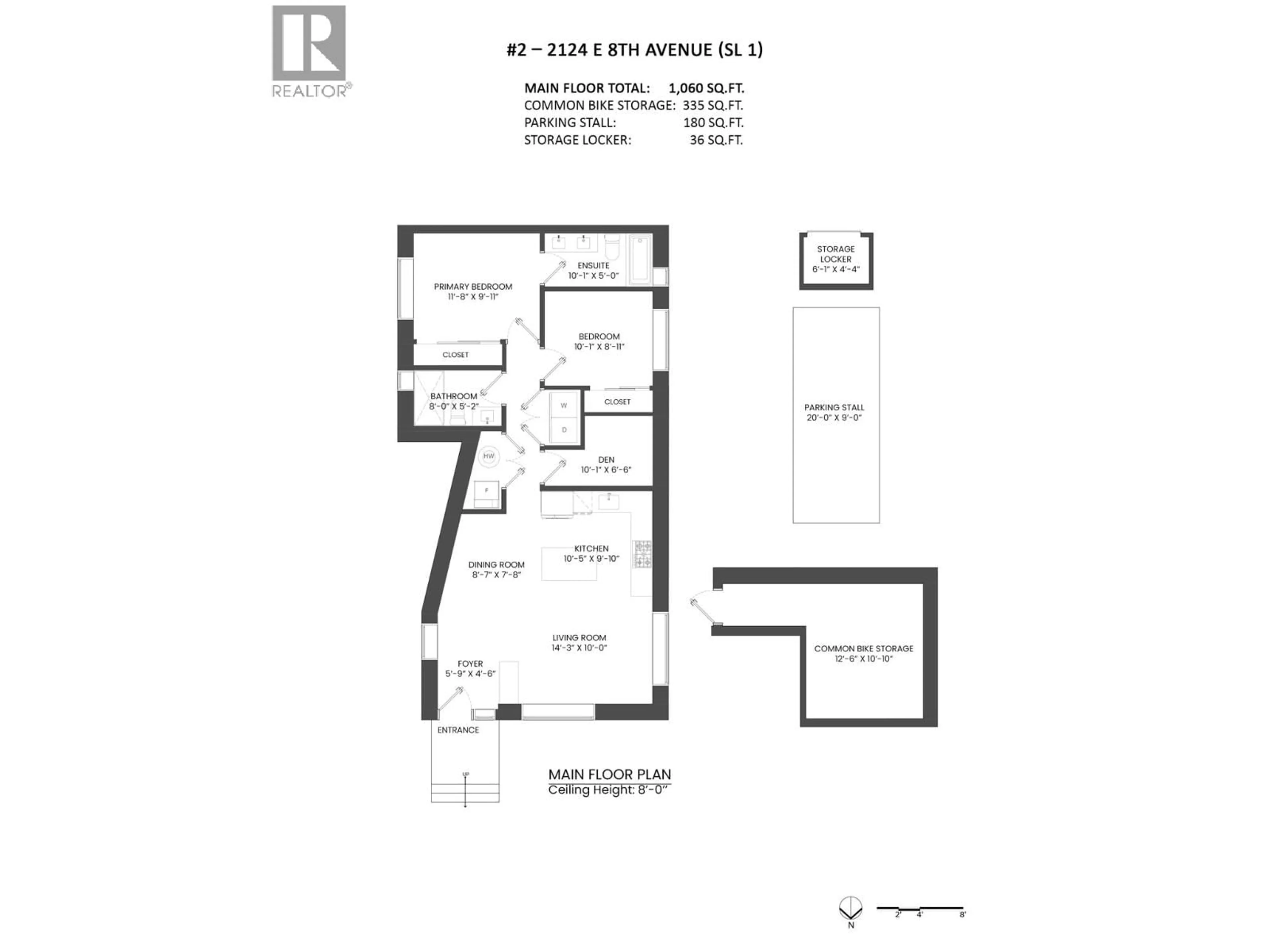 Floor plan for 2 - 2124 8 AVENUE, Vancouver British Columbia V5N1V5